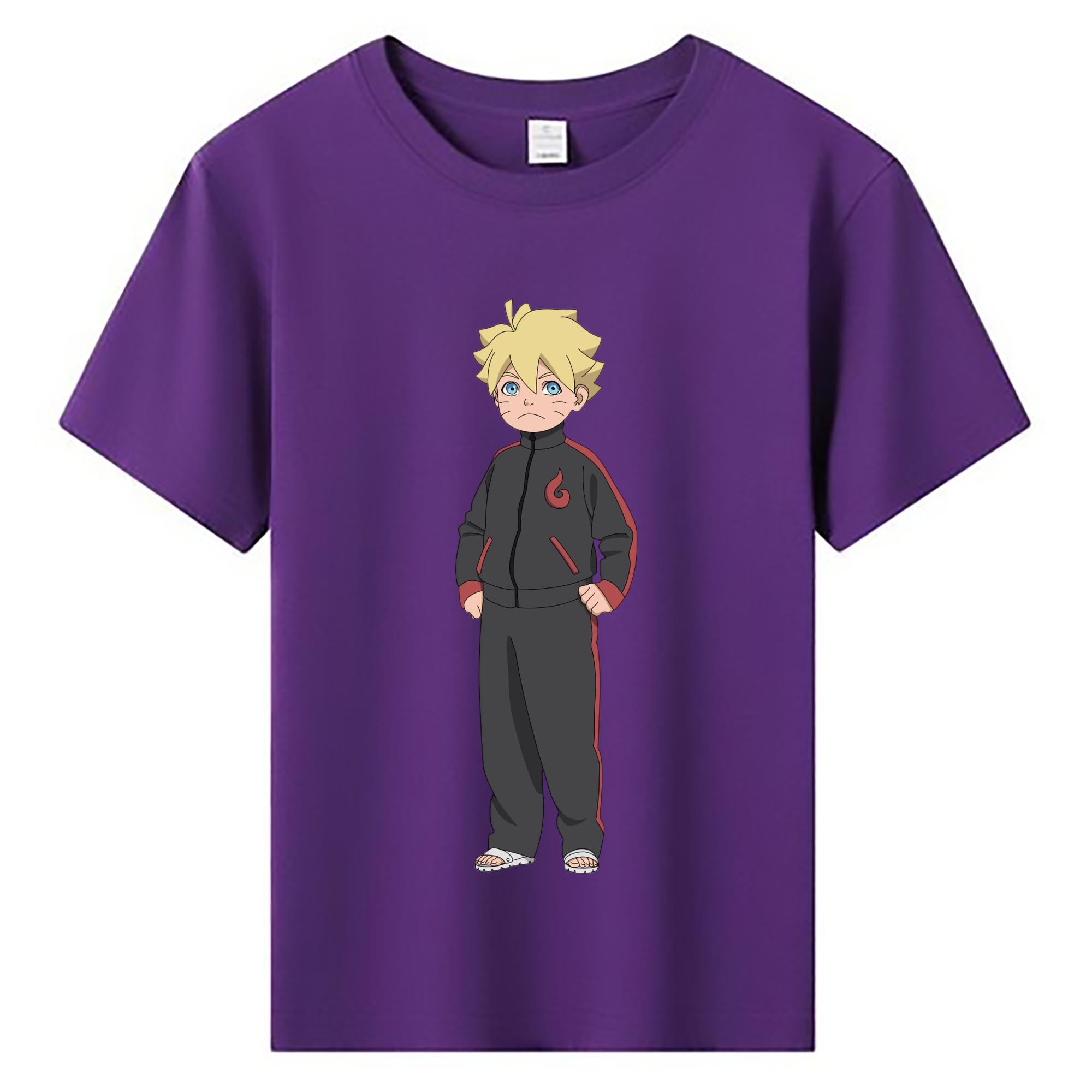 （画像用） NARUTO -ナルト- うずまき ボルト Uzumaki Boruto 綿100％キッズTシャツ（フロントプリント）