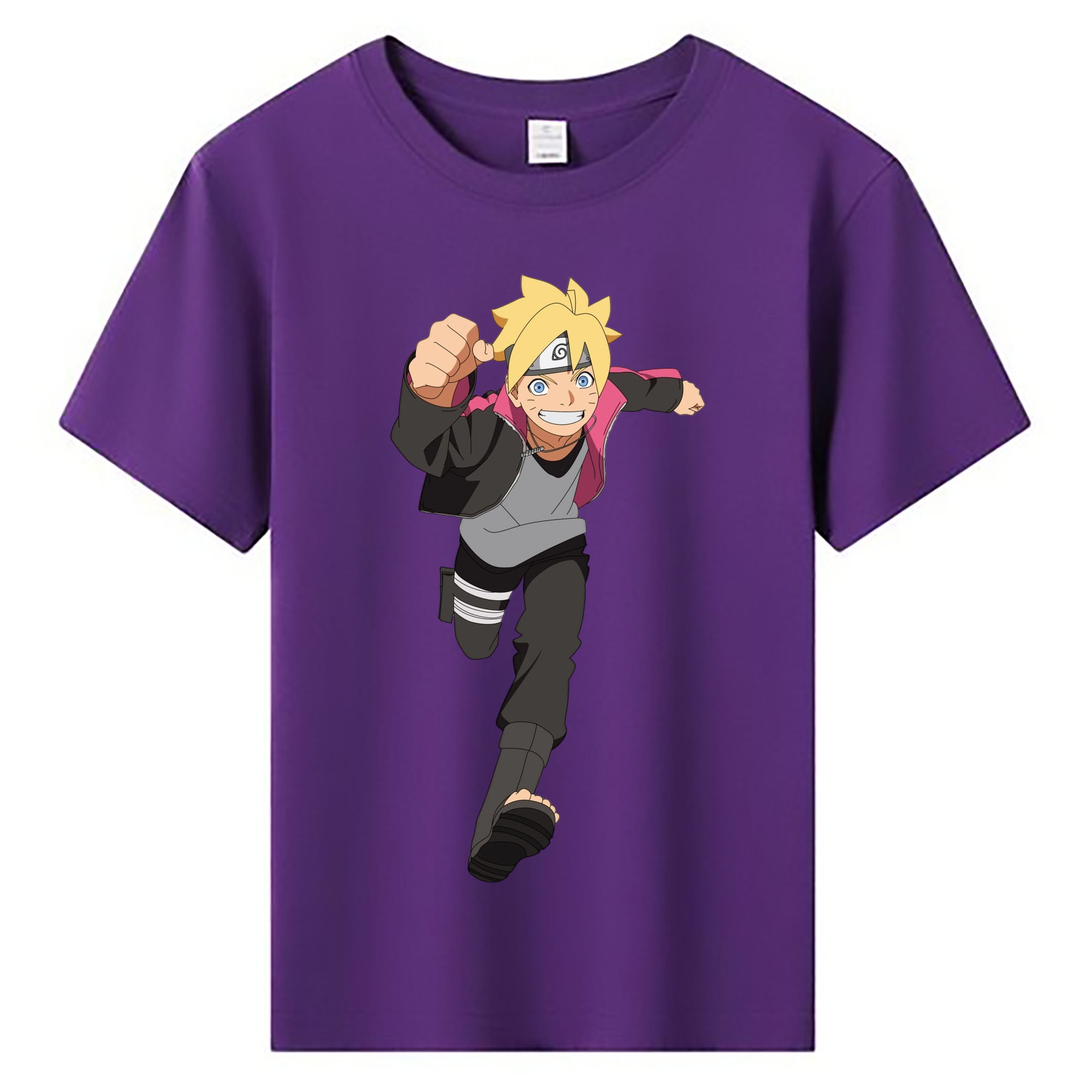 NARUTO -ナルト- うずまき ボルト Uzumaki Boruto 綿100％キッズTシャツ（フロントプリント）