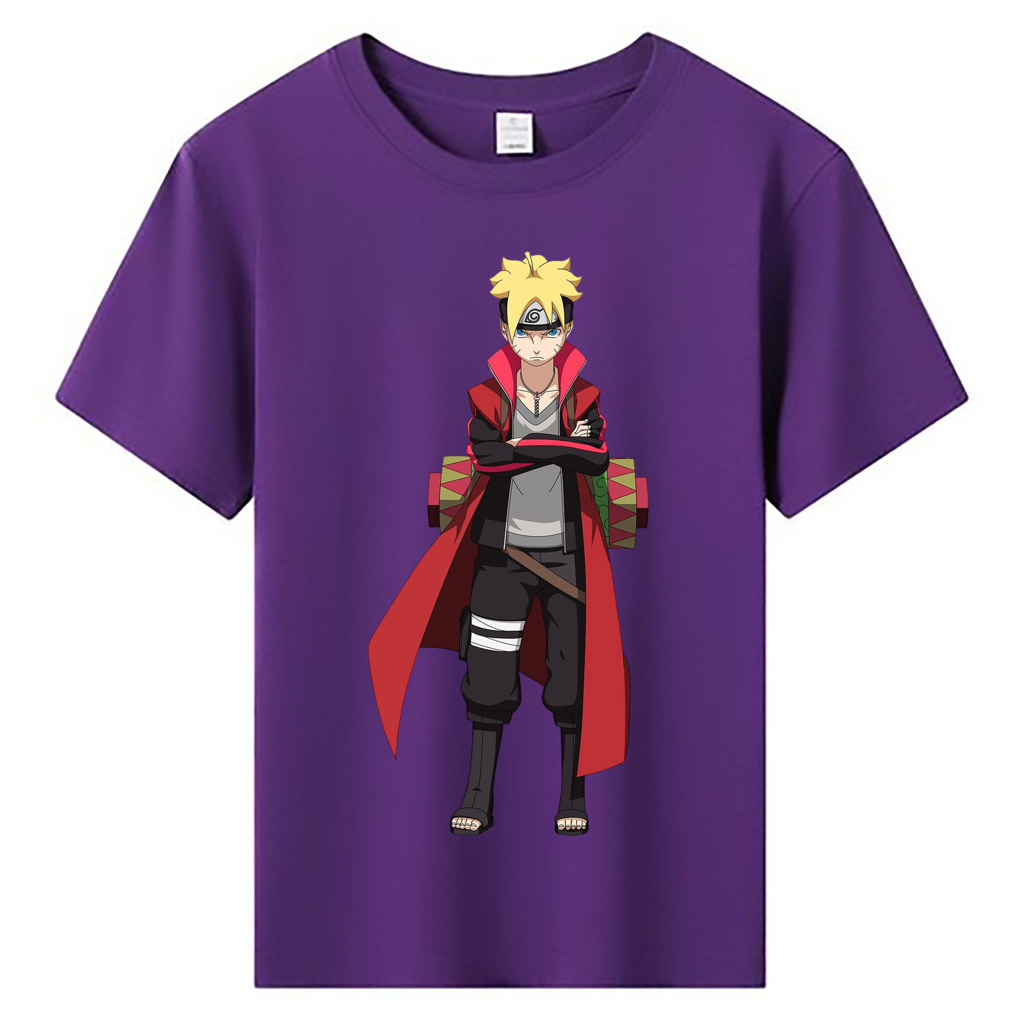 （画像用） NARUTO -ナルト- うずまき ボルト Uzumaki Boruto 綿100％キッズTシャツ（フロントプリント）