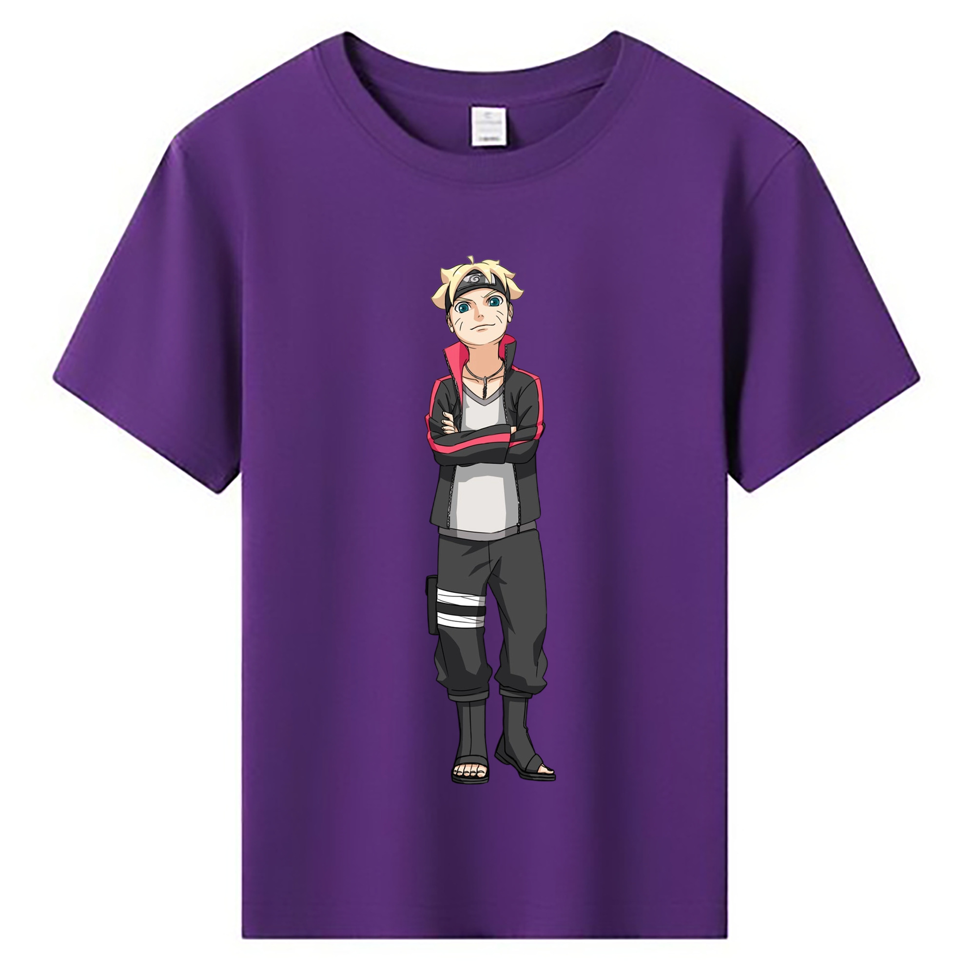 NARUTO -ナルト- うずまき ボルト Uzumaki Boruto 綿100％キッズTシャツ（フロントプリント）