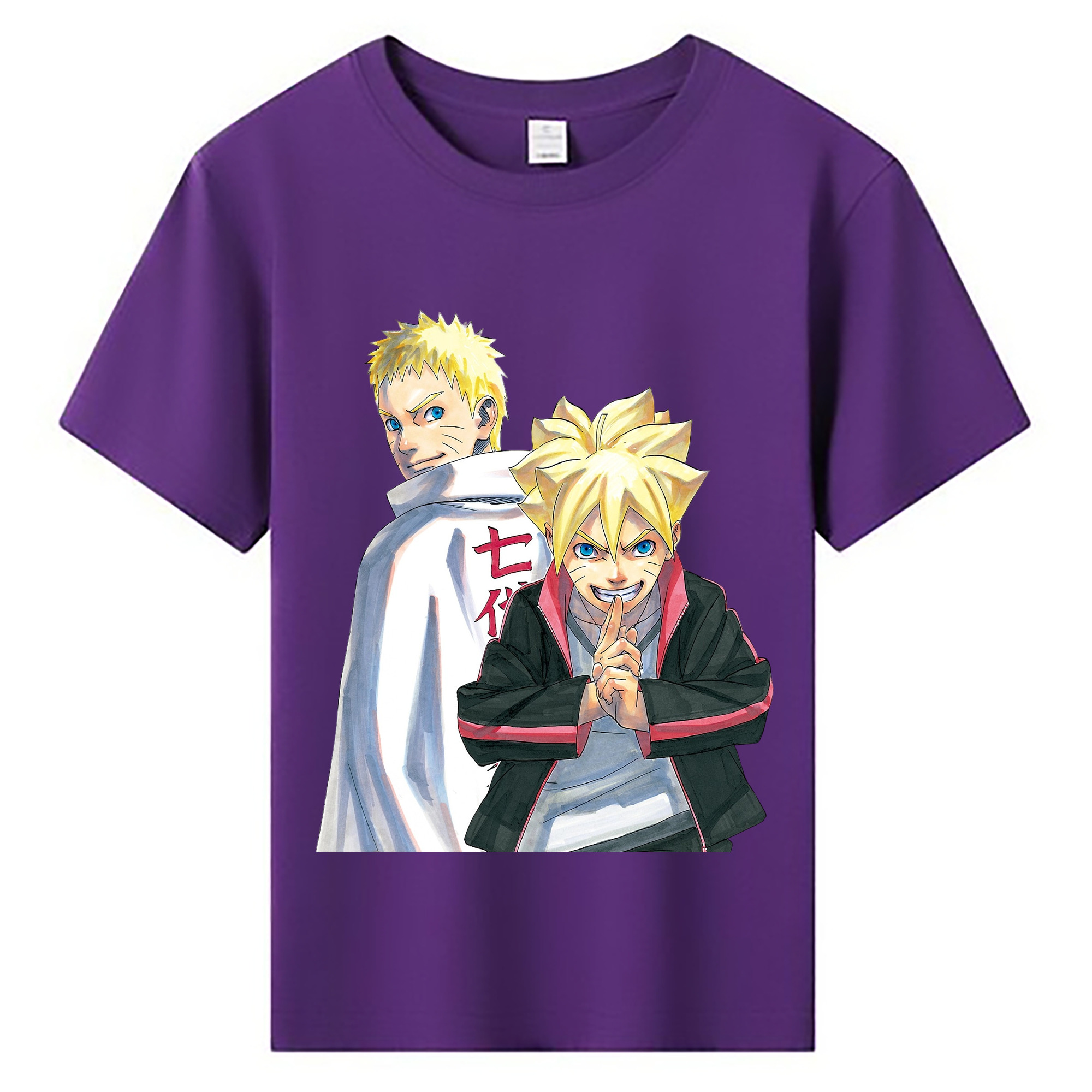 （画像用） NARUTO -ナルト- うずまき ボルト Uzumaki Boruto 綿100％キッズTシャツ（フロントプリント）