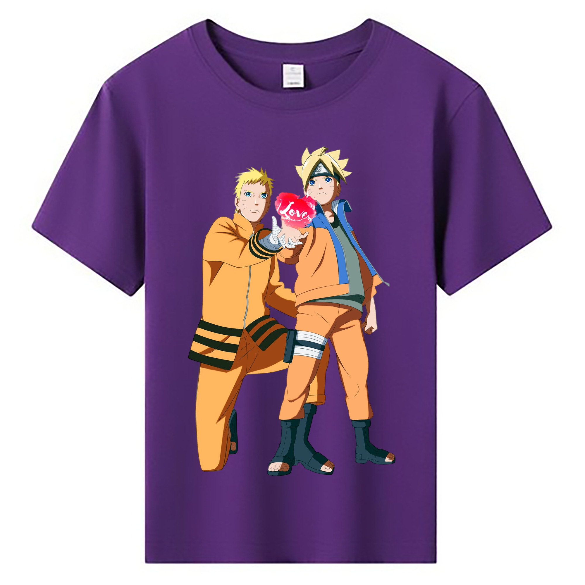 （画像用） NARUTO -ナルト- うずまき ボルト Uzumaki Boruto 綿100％キッズTシャツ（フロントプリント）