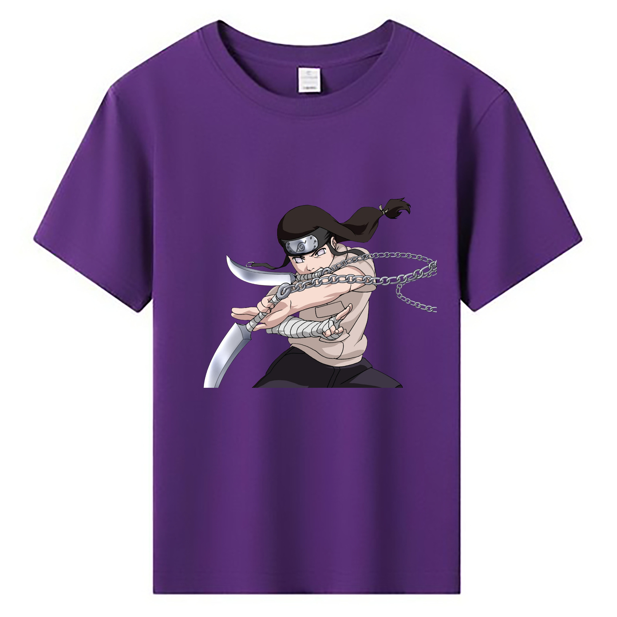 （画像用） NARUTO -ナルト- 日向ネジ Hyūga Neji 綿100％キッズTシャツ（フロントプリント）