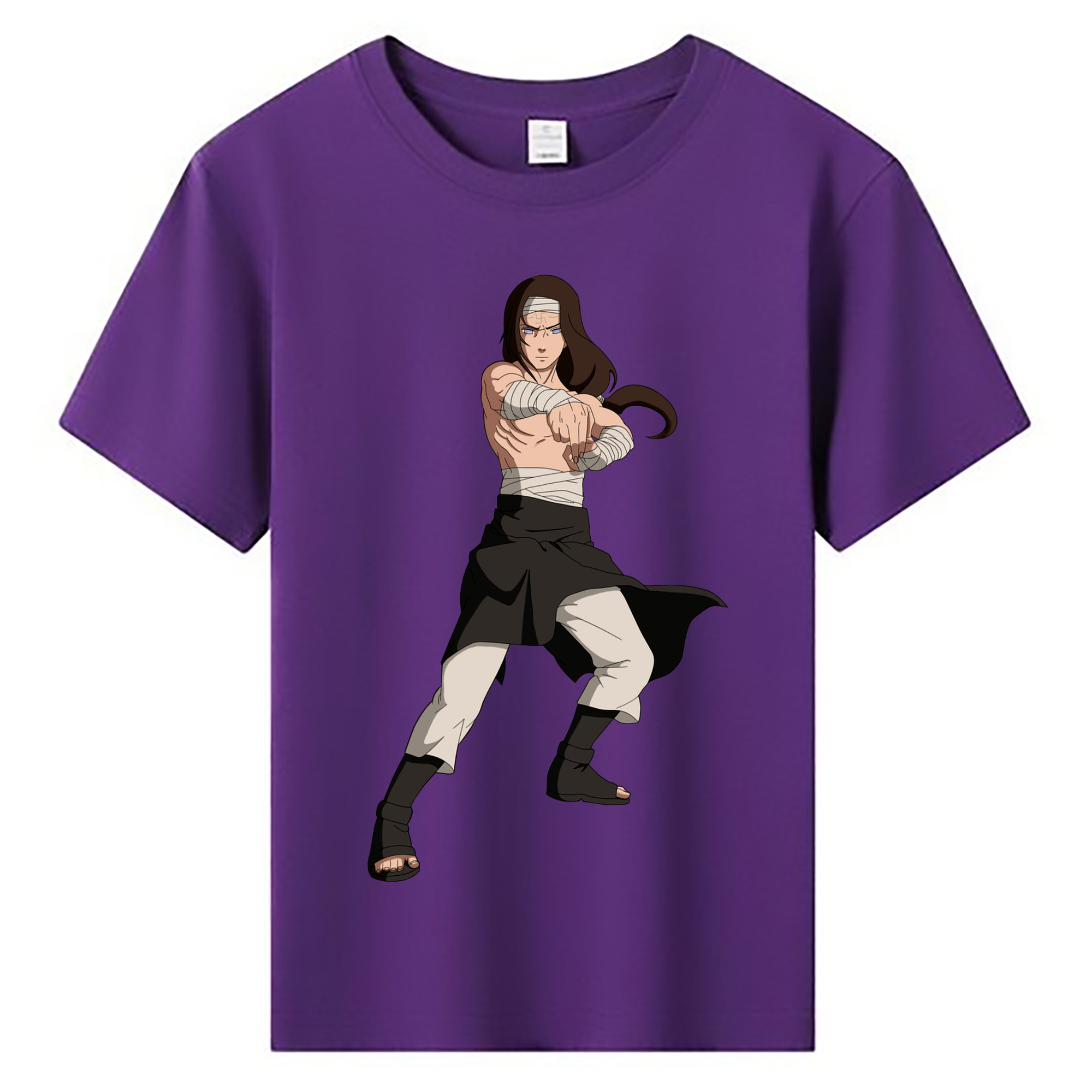 （画像用） NARUTO -ナルト- 日向ネジ Hyūga Neji 綿100％キッズTシャツ（フロントプリント）