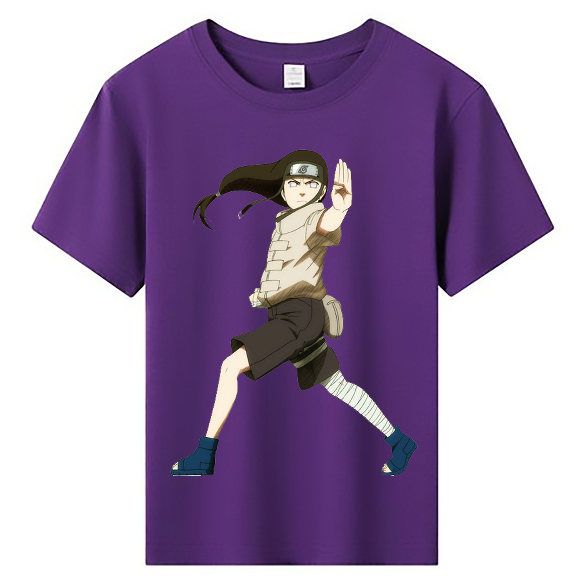 （画像用） NARUTO -ナルト- 日向ネジ Hyūga Neji 綿100％キッズTシャツ（フロントプリント）