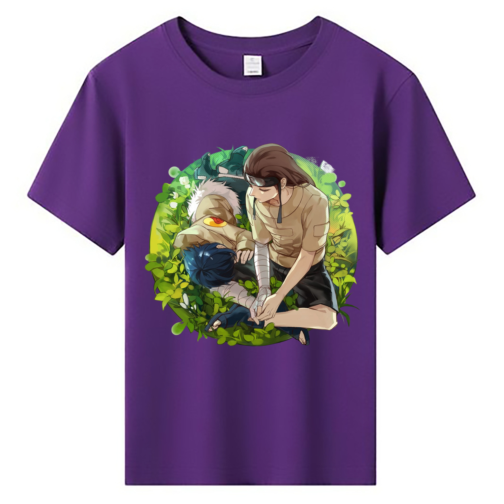 （画像用） NARUTO -ナルト- 日向ネジ Hyūga Neji 綿100％キッズTシャツ（フロントプリント）