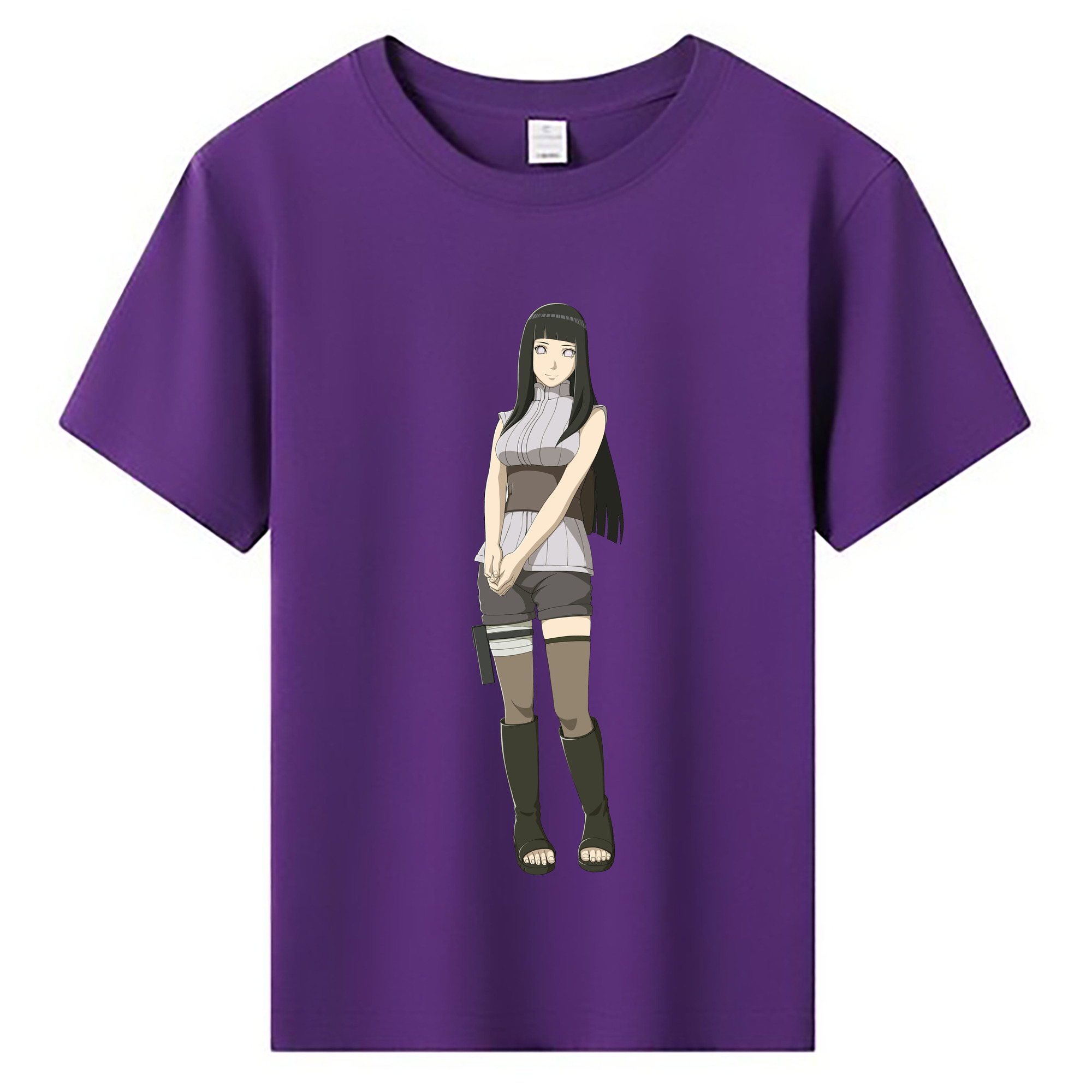 （画像用） NARUTO -ナルト- 日向ヒナタ Hyūga Hinata 綿100％キッズTシャツ（フロントプリント）