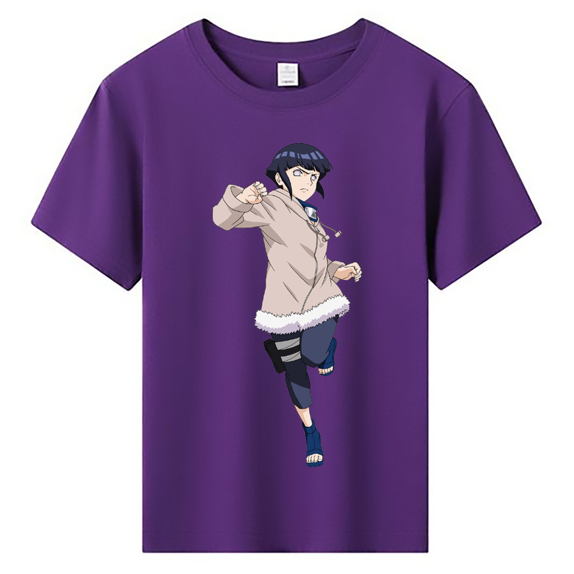 （画像用） NARUTO -ナルト- 日向ヒナタ Hyūga Hinata 綿100％キッズTシャツ（フロントプリント）