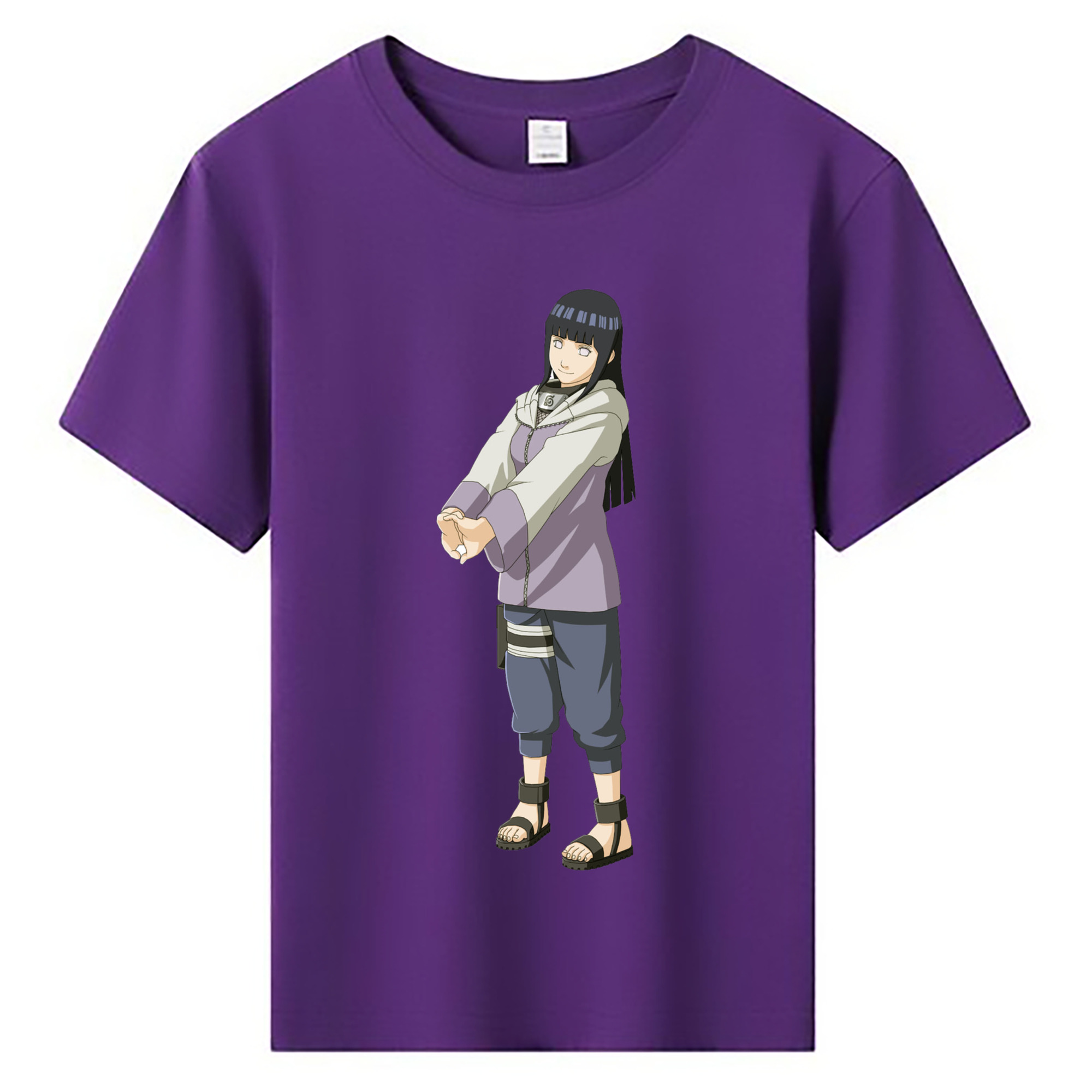 （画像用） NARUTO -ナルト- 日向ヒナタ Hyūga Hinata 綿100％キッズTシャツ（フロントプリント）