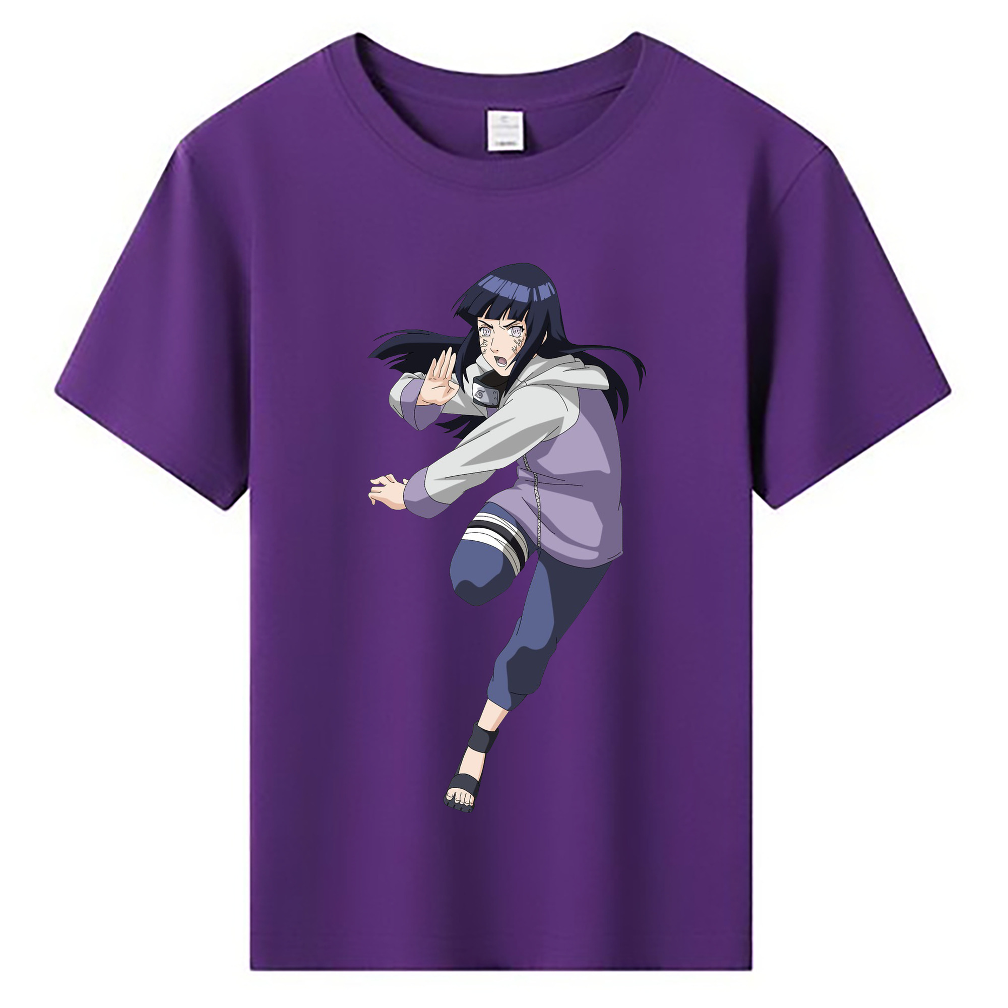 （画像用） NARUTO -ナルト- 日向ヒナタ Hyūga Hinata 綿100％キッズTシャツ（フロントプリント）