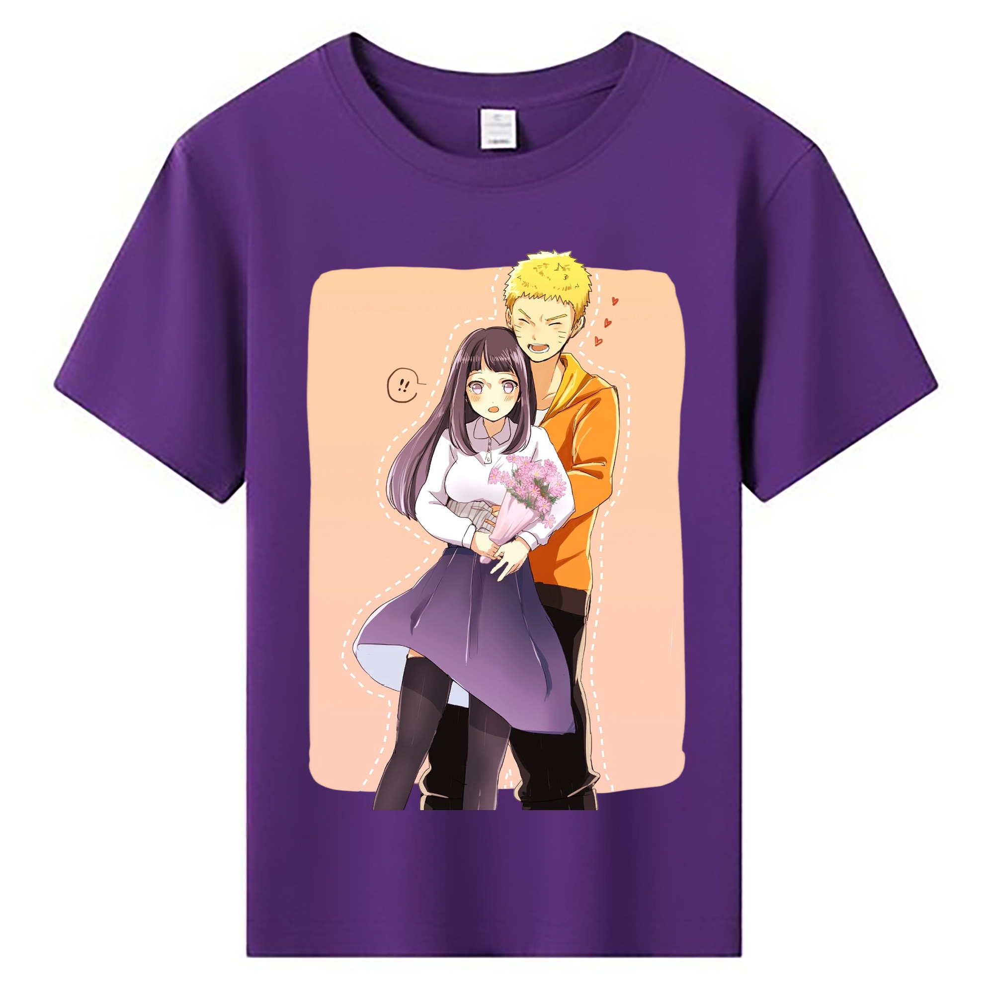 （画像用） NARUTO -ナルト- 日向ヒナタ Hyūga Hinata 綿100％キッズTシャツ（フロントプリント）