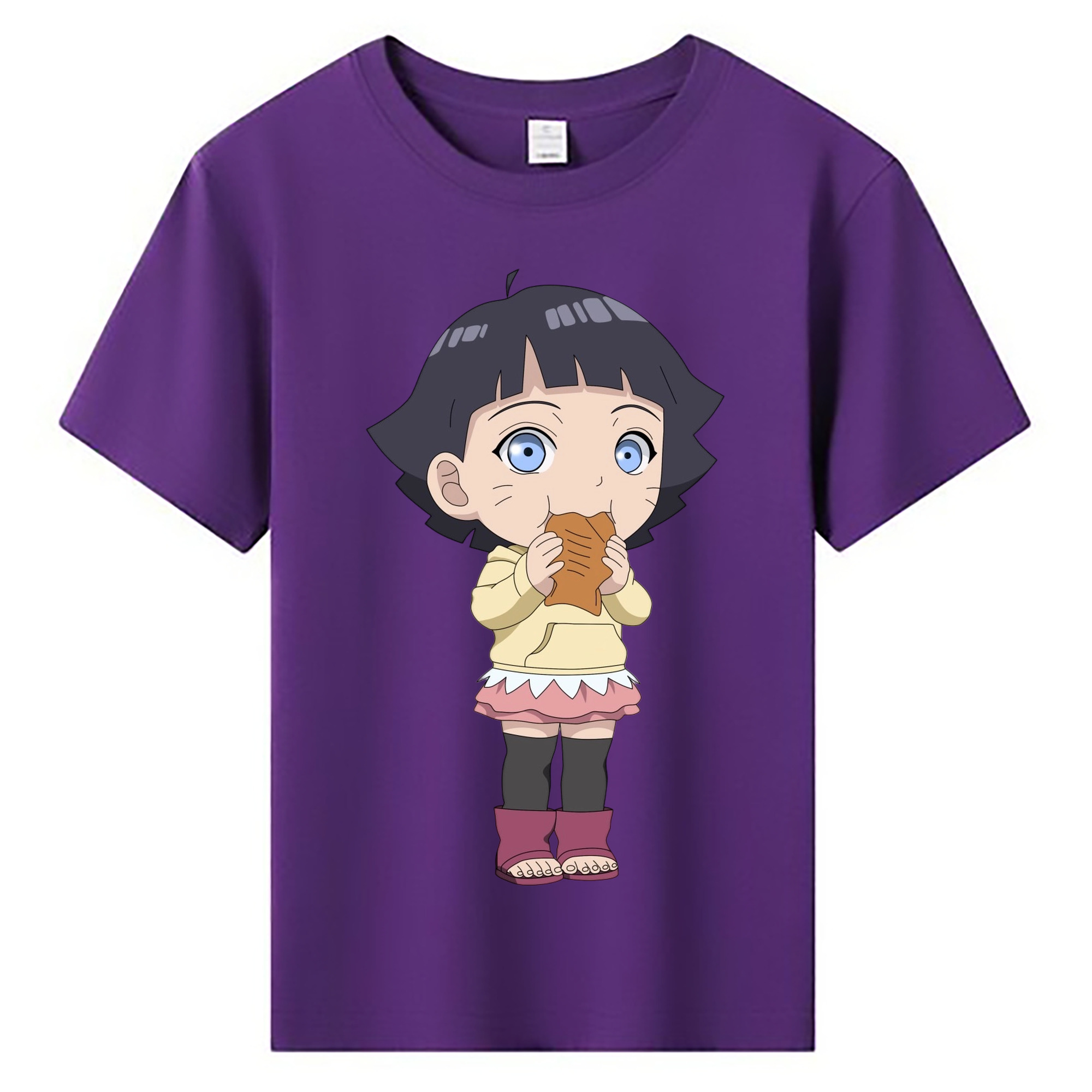 （画像用） NARUTO -ナルト- うずまき ヒマワリ Uzumaki Himawari 綿100％キッズTシャツ（フロントプリント）