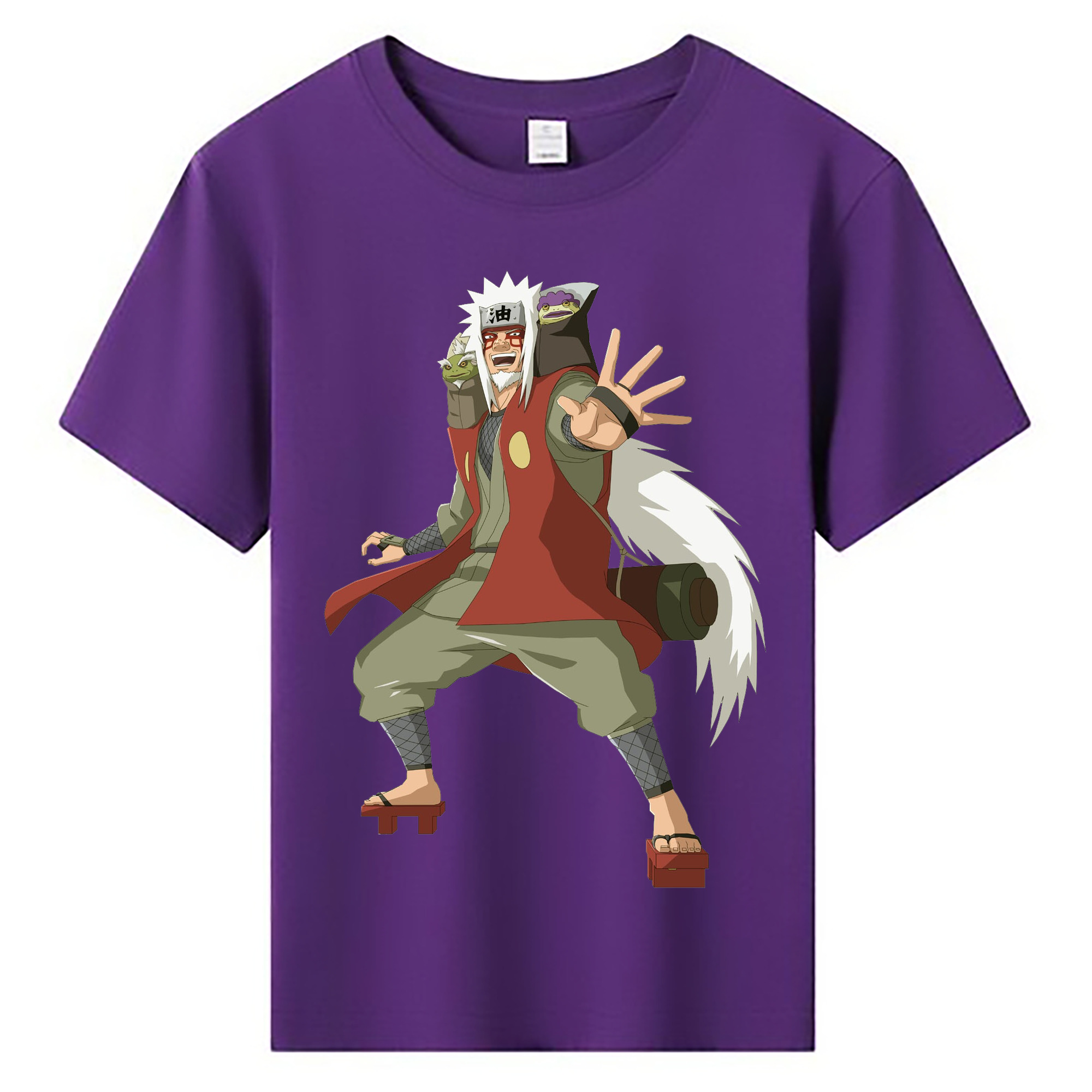 （画像用） NARUTO -ナルト- 自来也（じらいや） Jiraiya 綿100％キッズTシャツ（フロントプリント）