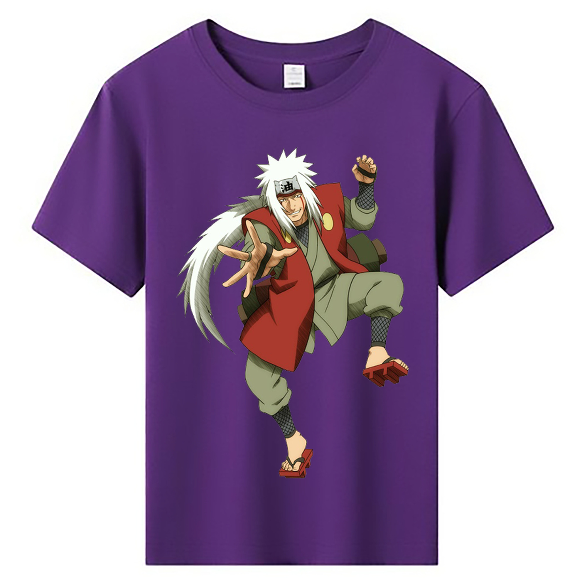（画像用） NARUTO -ナルト- 自来也（じらいや） Jiraiya 綿100％キッズTシャツ（フロントプリント）