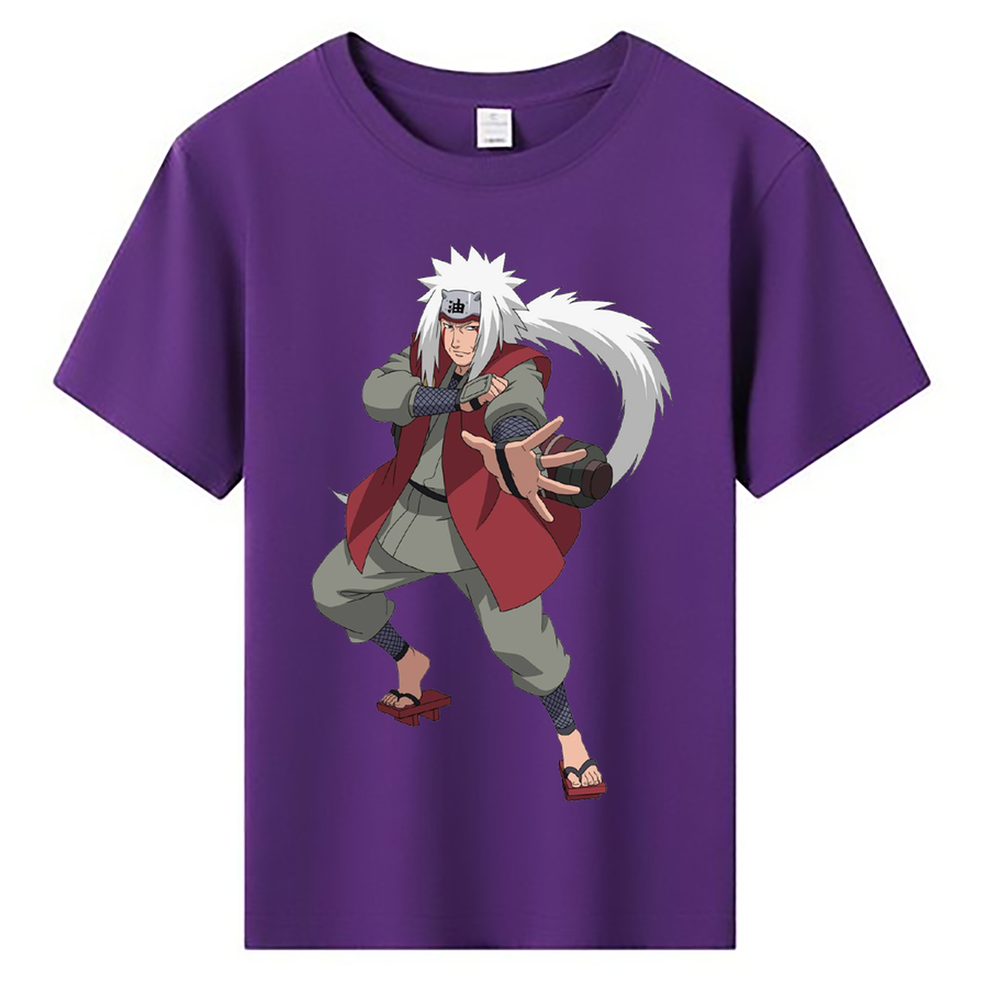 （画像用） NARUTO -ナルト- 自来也（じらいや） Jiraiya 綿100％キッズTシャツ（フロントプリント）
