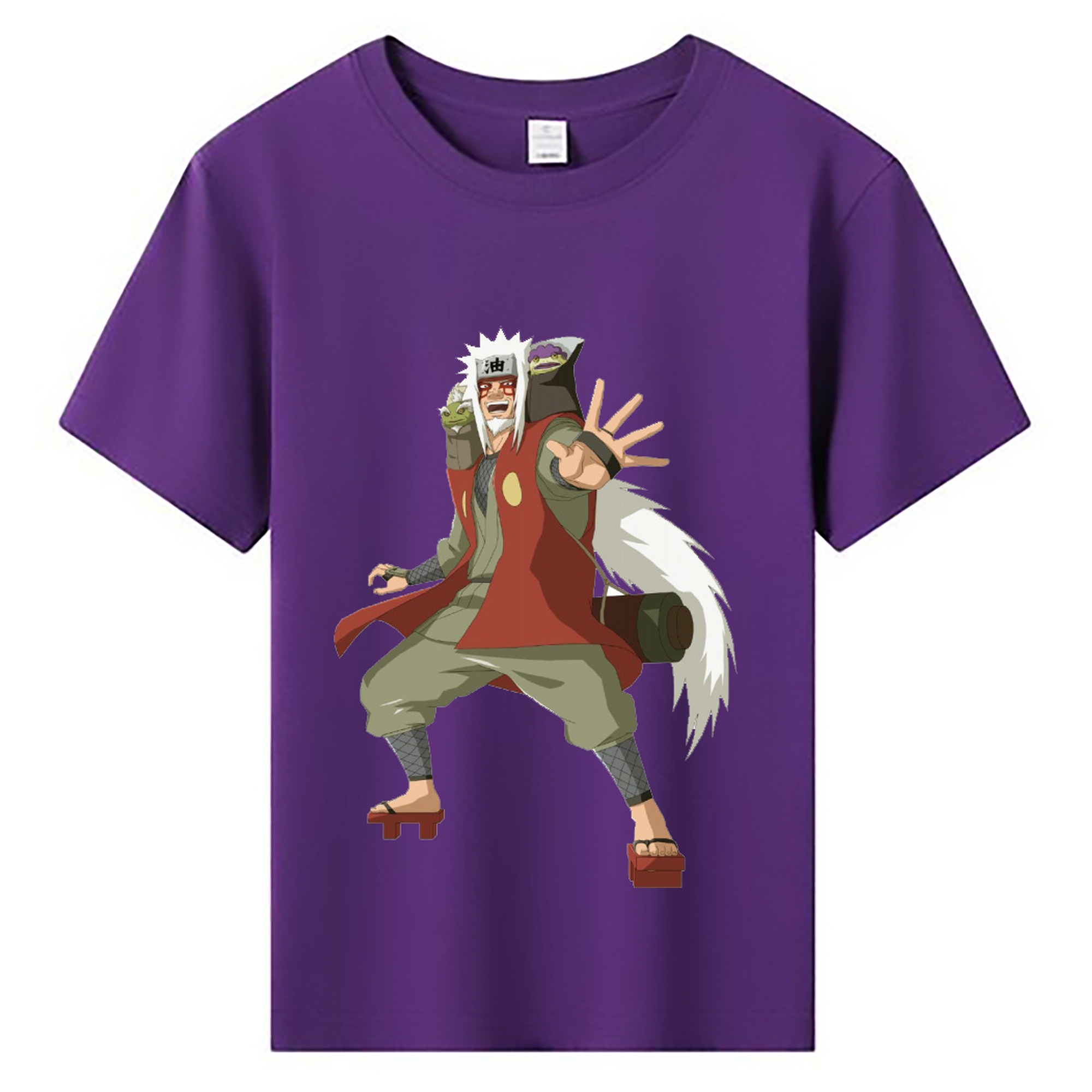 （画像用） NARUTO -ナルト- 自来也（じらいや） Jiraiya 綿100％キッズTシャツ（フロントプリント）