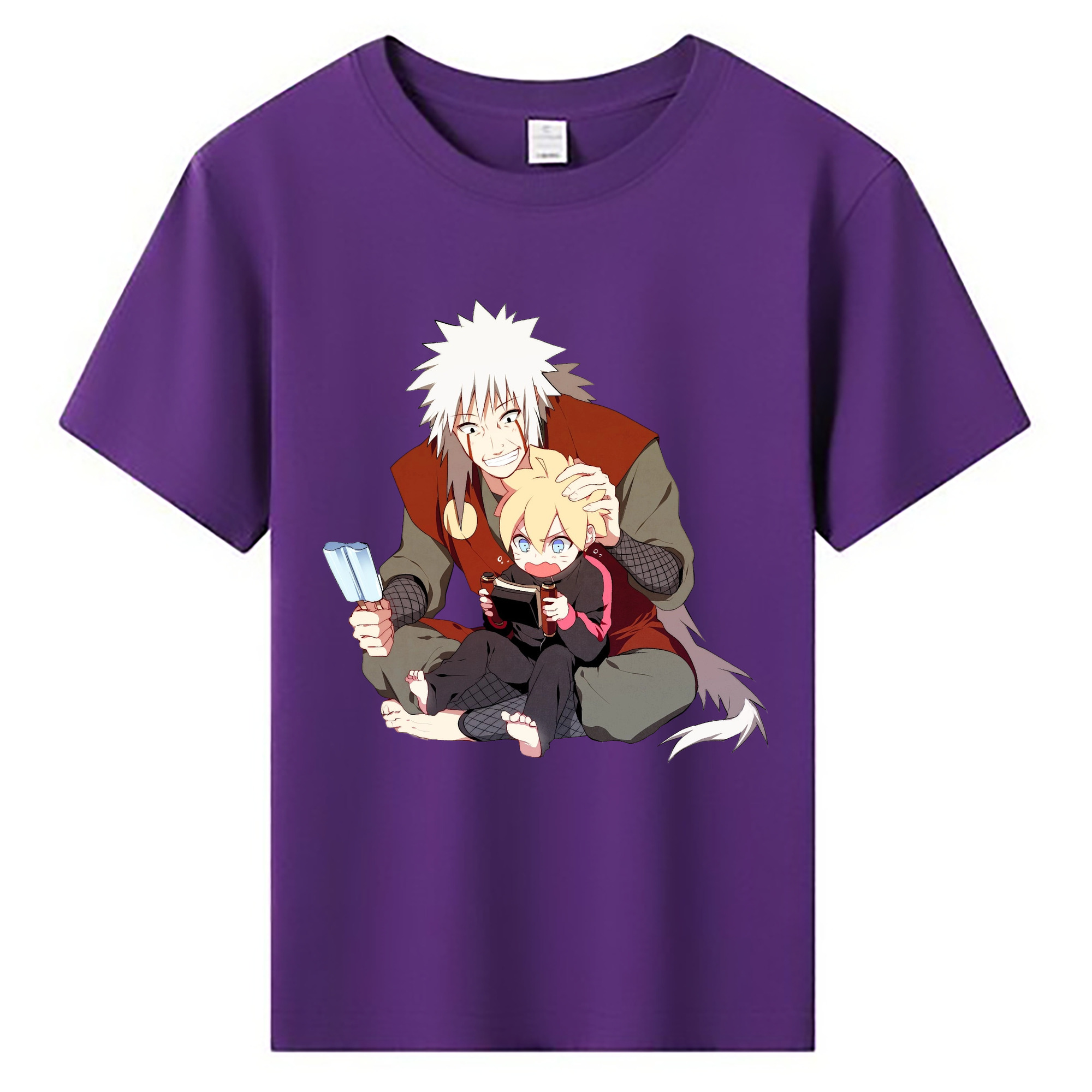 （画像用） NARUTO -ナルト- 自来也（じらいや） Jiraiya 綿100％キッズTシャツ（フロントプリント）