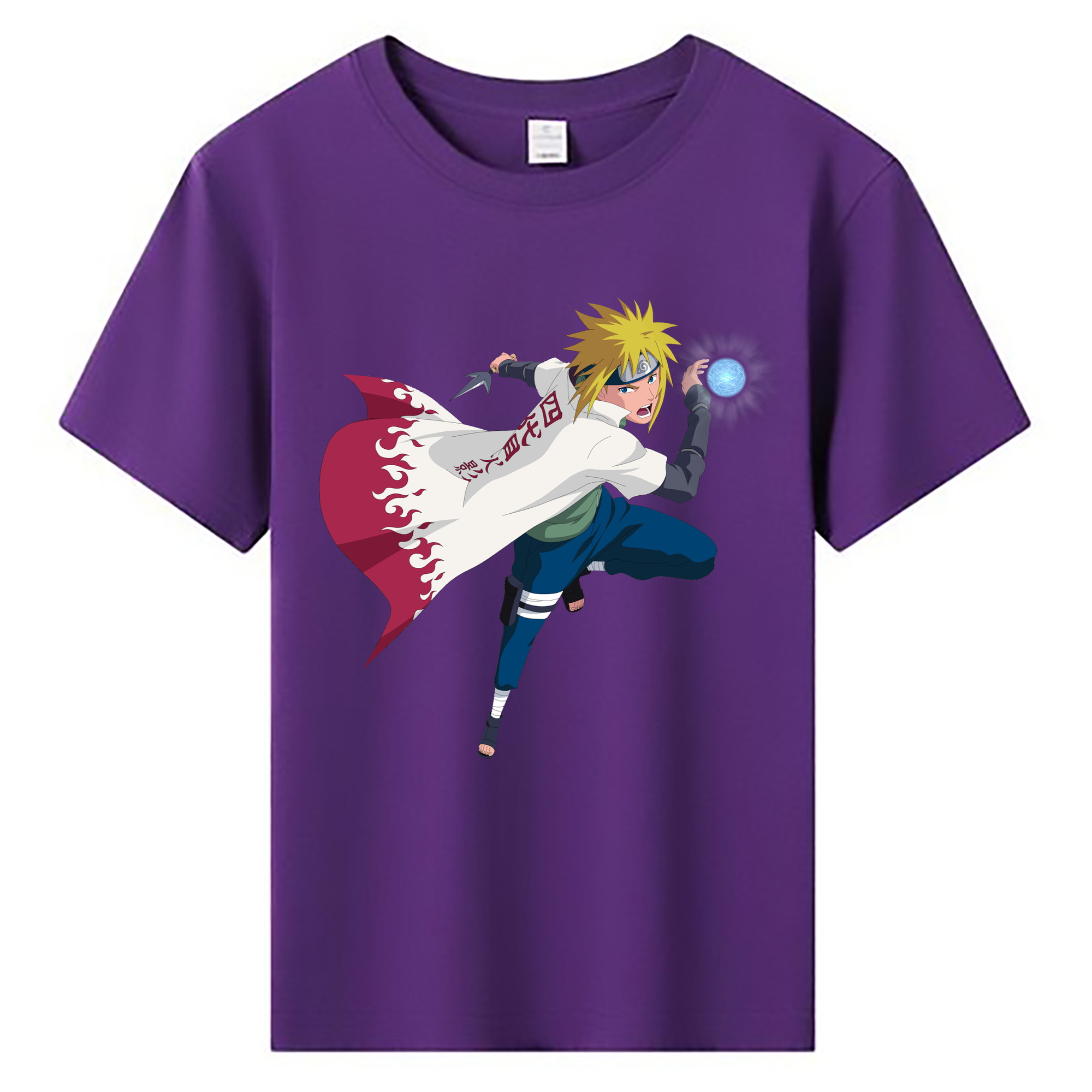 （画像用） NARUTO -ナルト- 波風 ミナト Namikaze Minato 綿100％キッズTシャツ（フロントプリント）