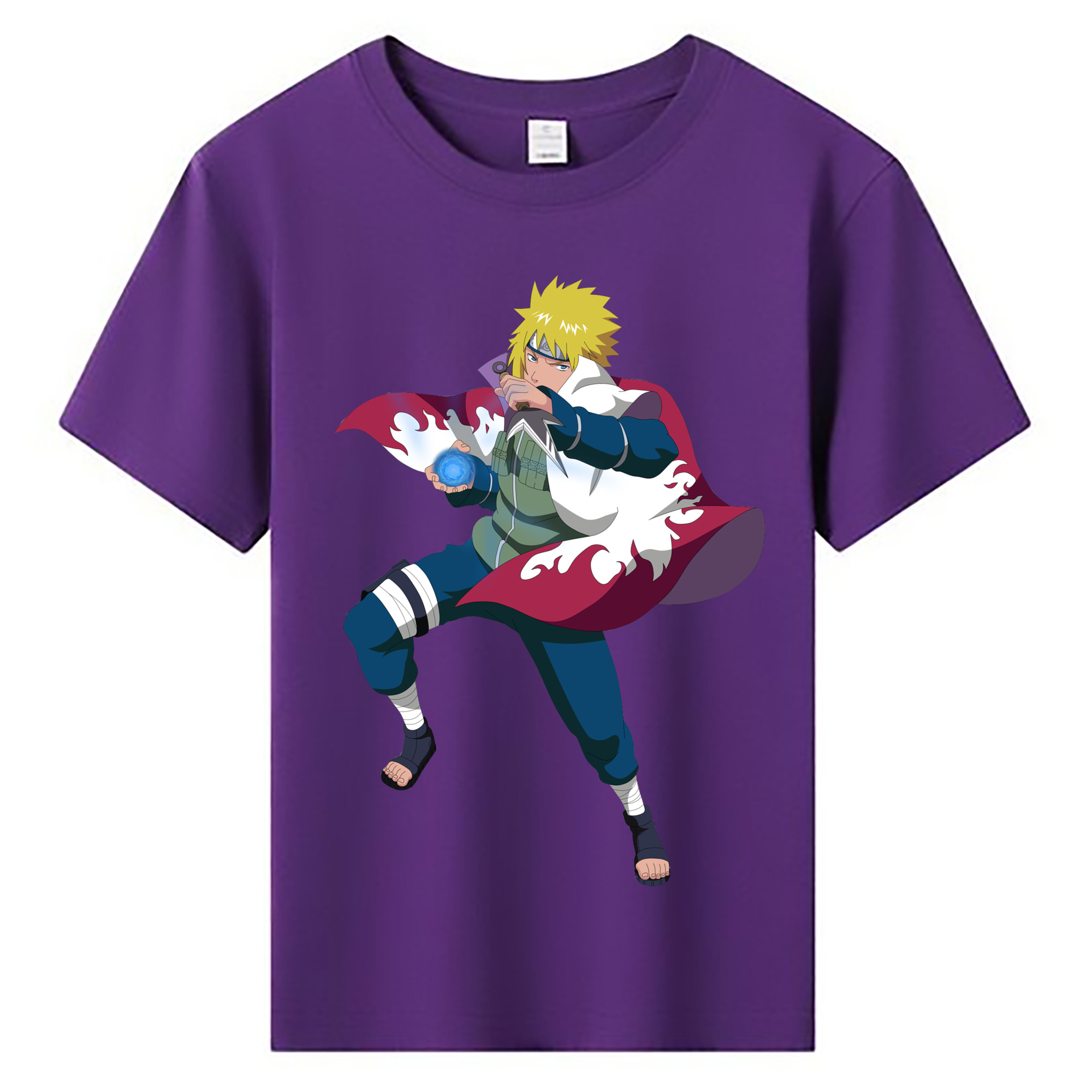 （画像用） NARUTO -ナルト- 波風 ミナト Namikaze Minato 綿100％キッズTシャツ（フロントプリント）