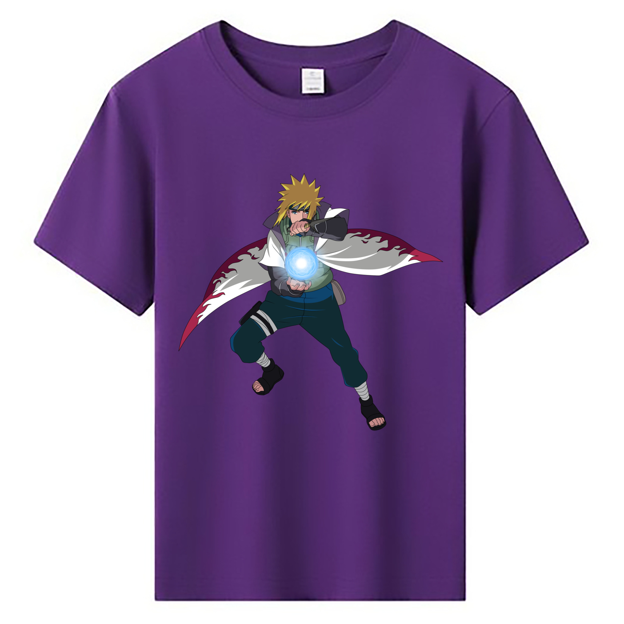 （画像用） NARUTO -ナルト- 波風 ミナト Namikaze Minato 綿100％キッズTシャツ（フロントプリント）