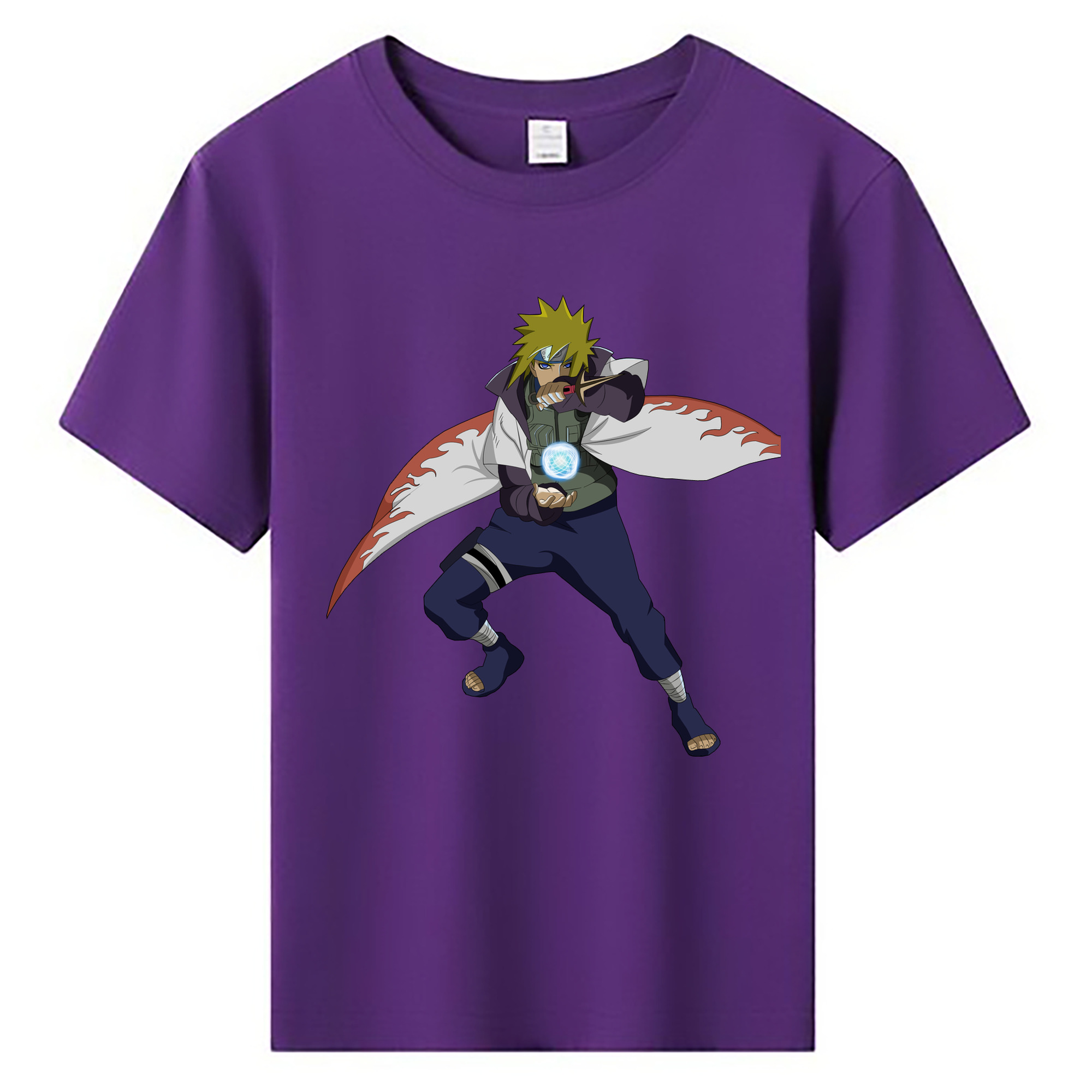 （画像用） NARUTO -ナルト- 波風 ミナト Namikaze Minato 綿100％キッズTシャツ（フロントプリント）