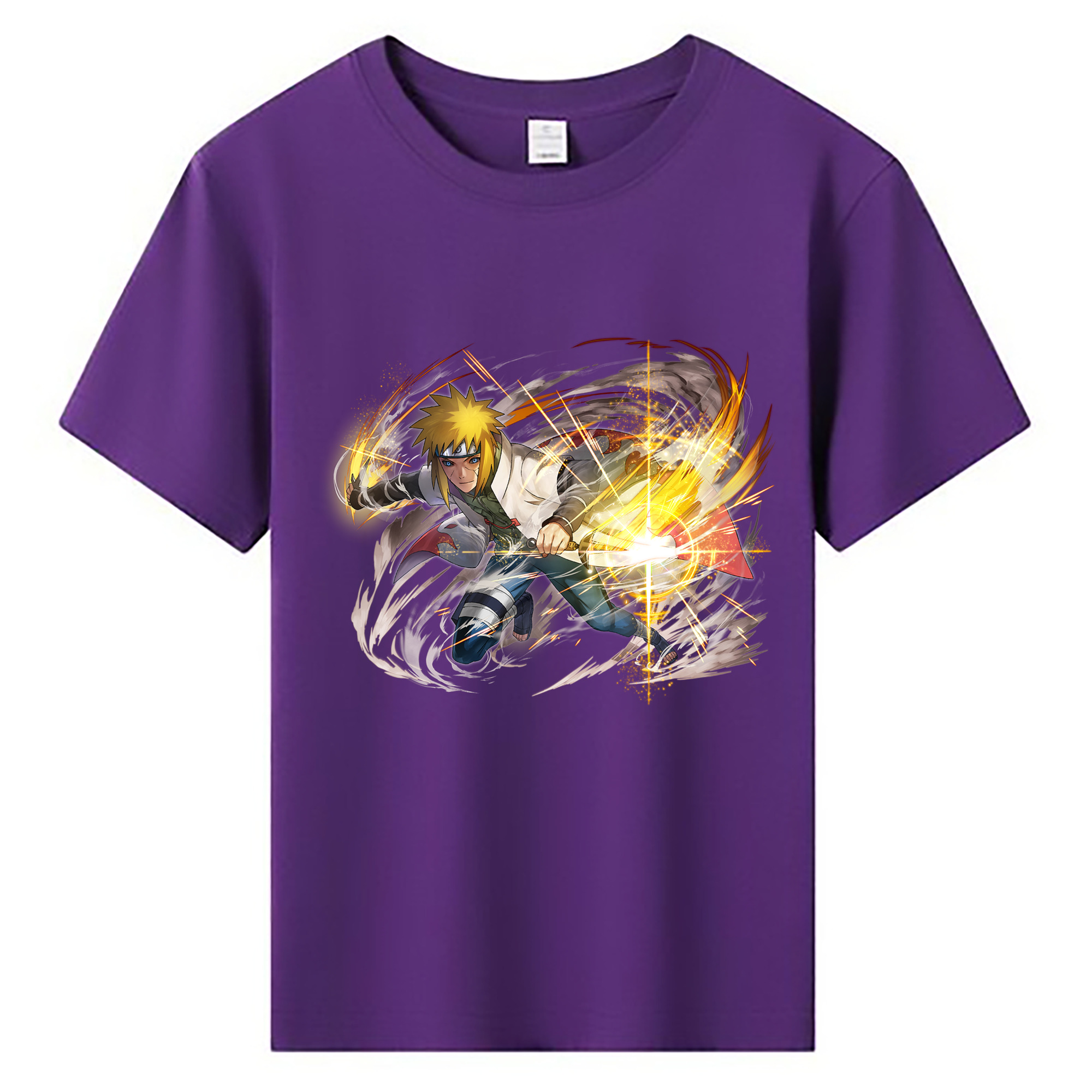 （画像用） NARUTO -ナルト- 波風 ミナト Namikaze Minato 綿100％キッズTシャツ（フロントプリント）