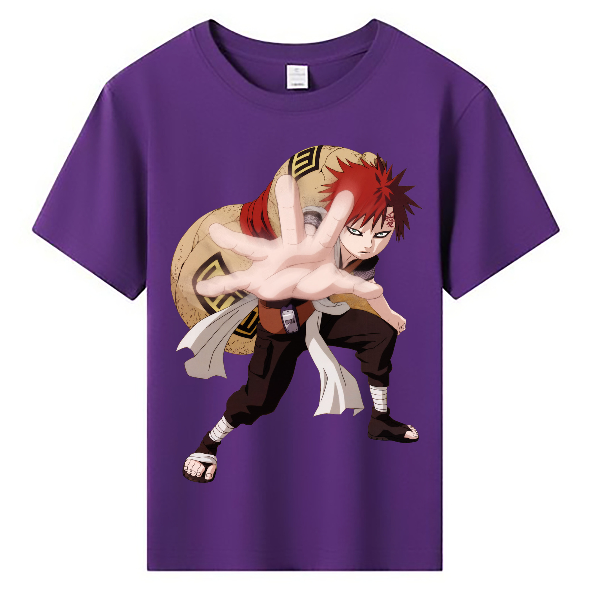 （画像用） NARUTO -ナルト- ガアラ Gaara 綿100％キッズTシャツ（フロントプリント）