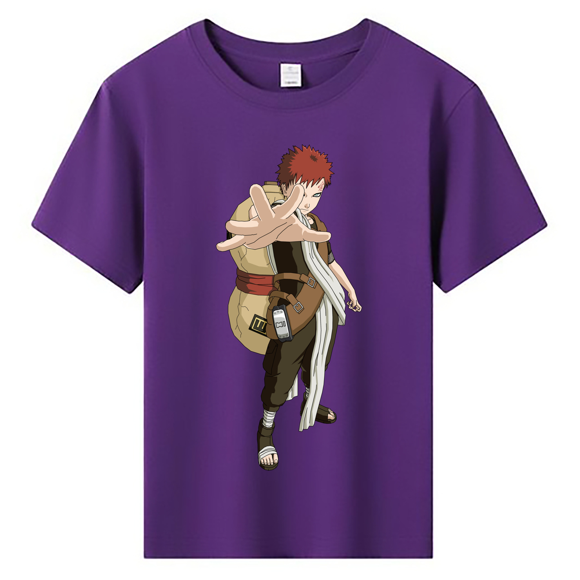 （画像用） NARUTO -ナルト- ガアラ Gaara 綿100％キッズTシャツ（フロントプリント）