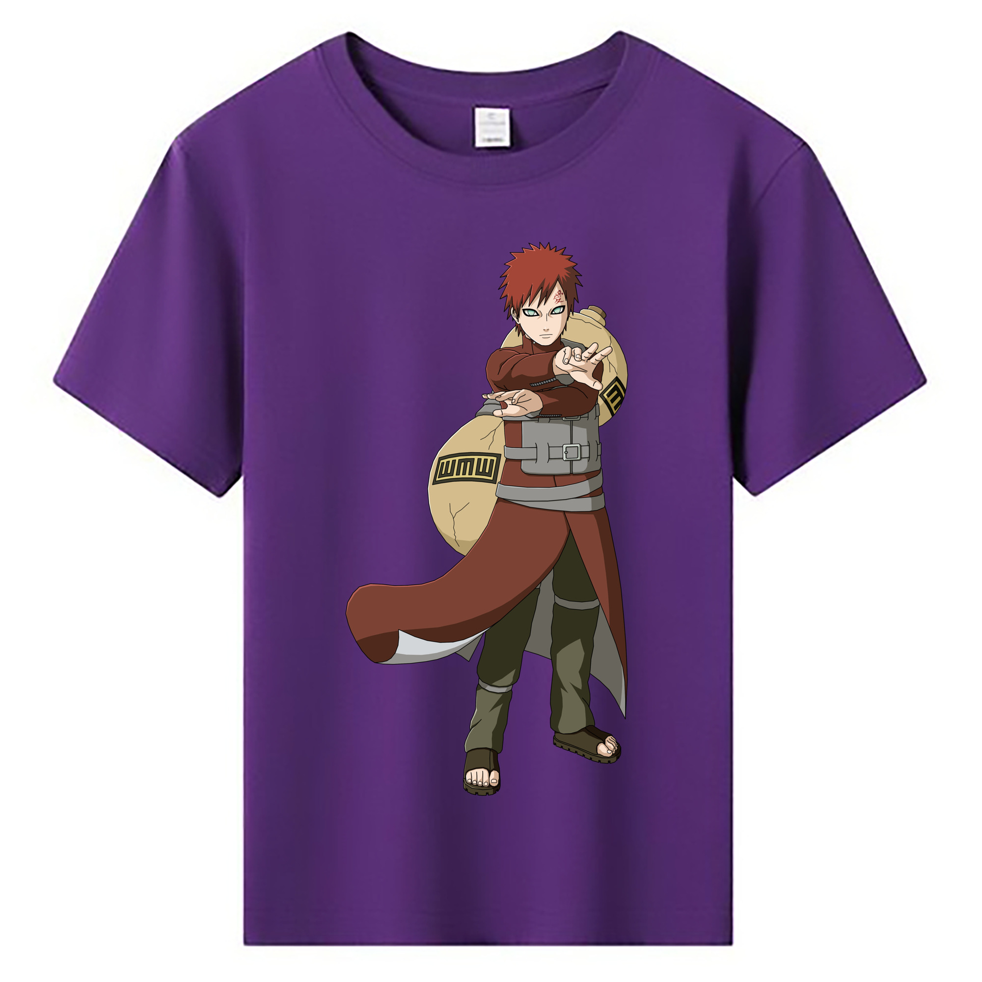 （画像用） NARUTO -ナルト- ガアラ Gaara 綿100％キッズTシャツ（フロントプリント）