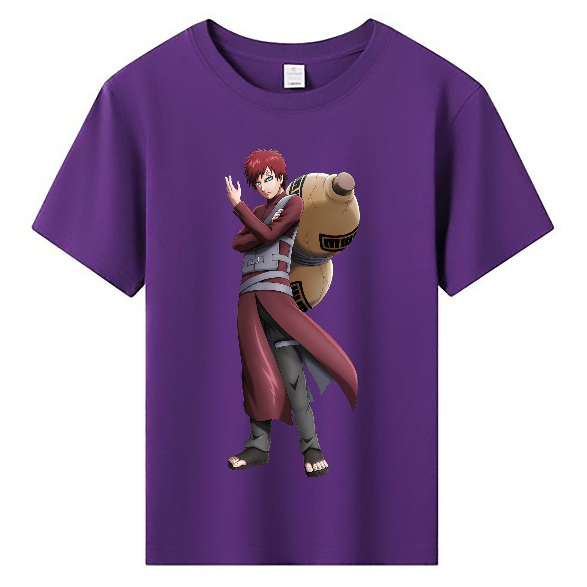 （画像用） NARUTO -ナルト- ガアラ Gaara 綿100％キッズTシャツ（フロントプリント）