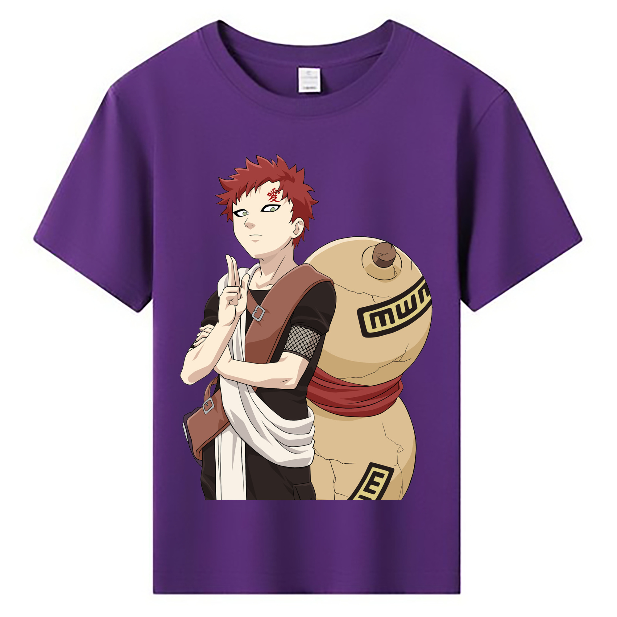 （画像用） NARUTO -ナルト- ガアラ Gaara 綿100％キッズTシャツ（フロントプリント）