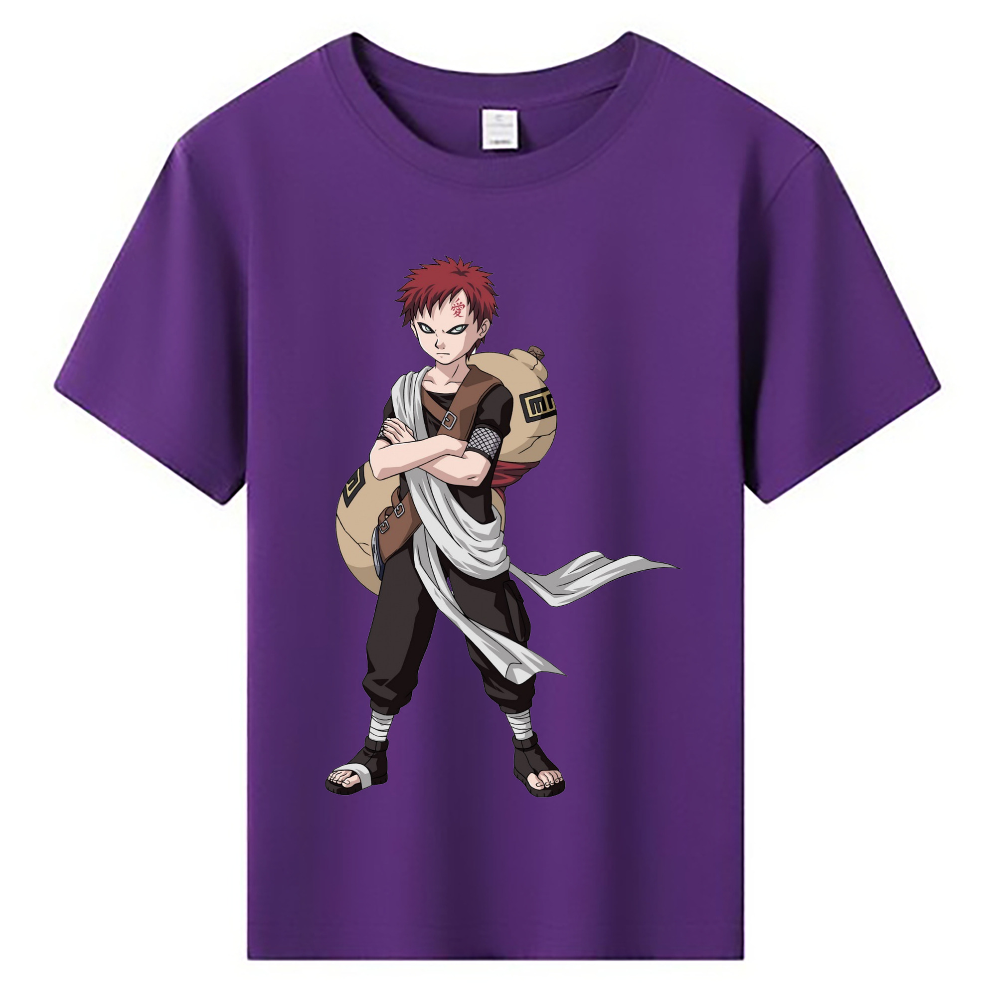 （画像用） NARUTO -ナルト- ガアラ Gaara 綿100％キッズTシャツ（フロントプリント）