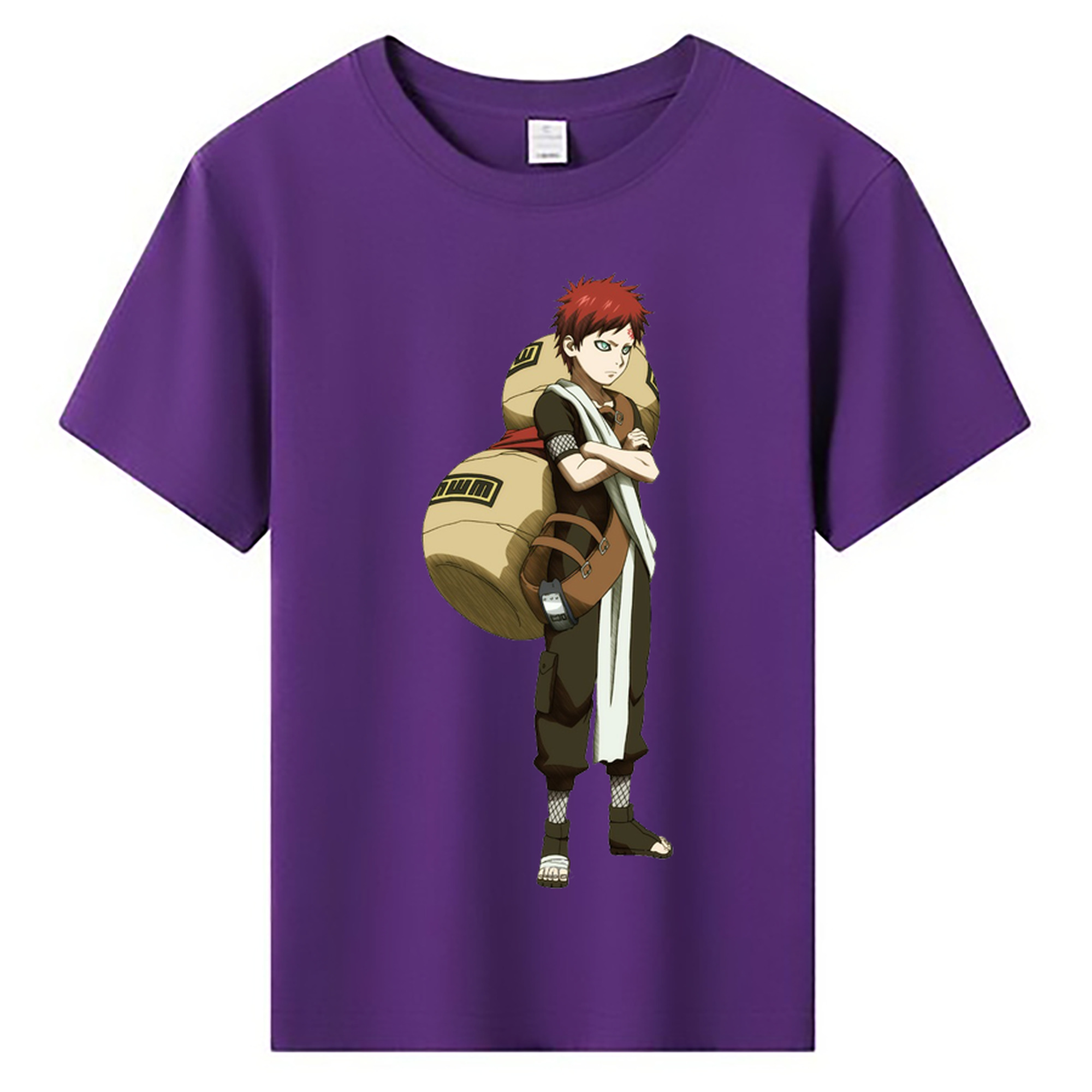（画像用） NARUTO -ナルト- ガアラ Gaara 綿100％キッズTシャツ（フロントプリント）