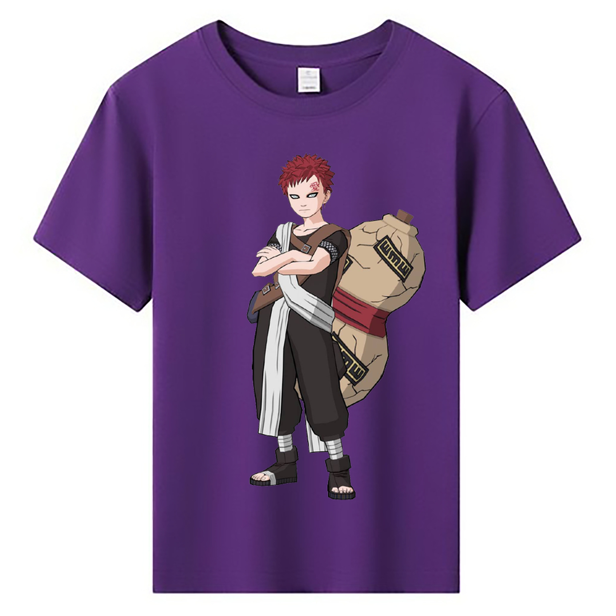 （画像用） NARUTO -ナルト- ガアラ Gaara 綿100％キッズTシャツ（フロントプリント）