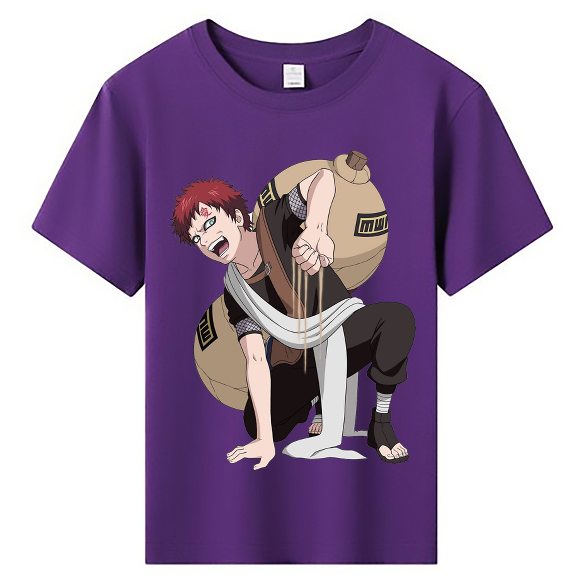 （画像用） NARUTO -ナルト- ガアラ Gaara 綿100％キッズTシャツ（フロントプリント）