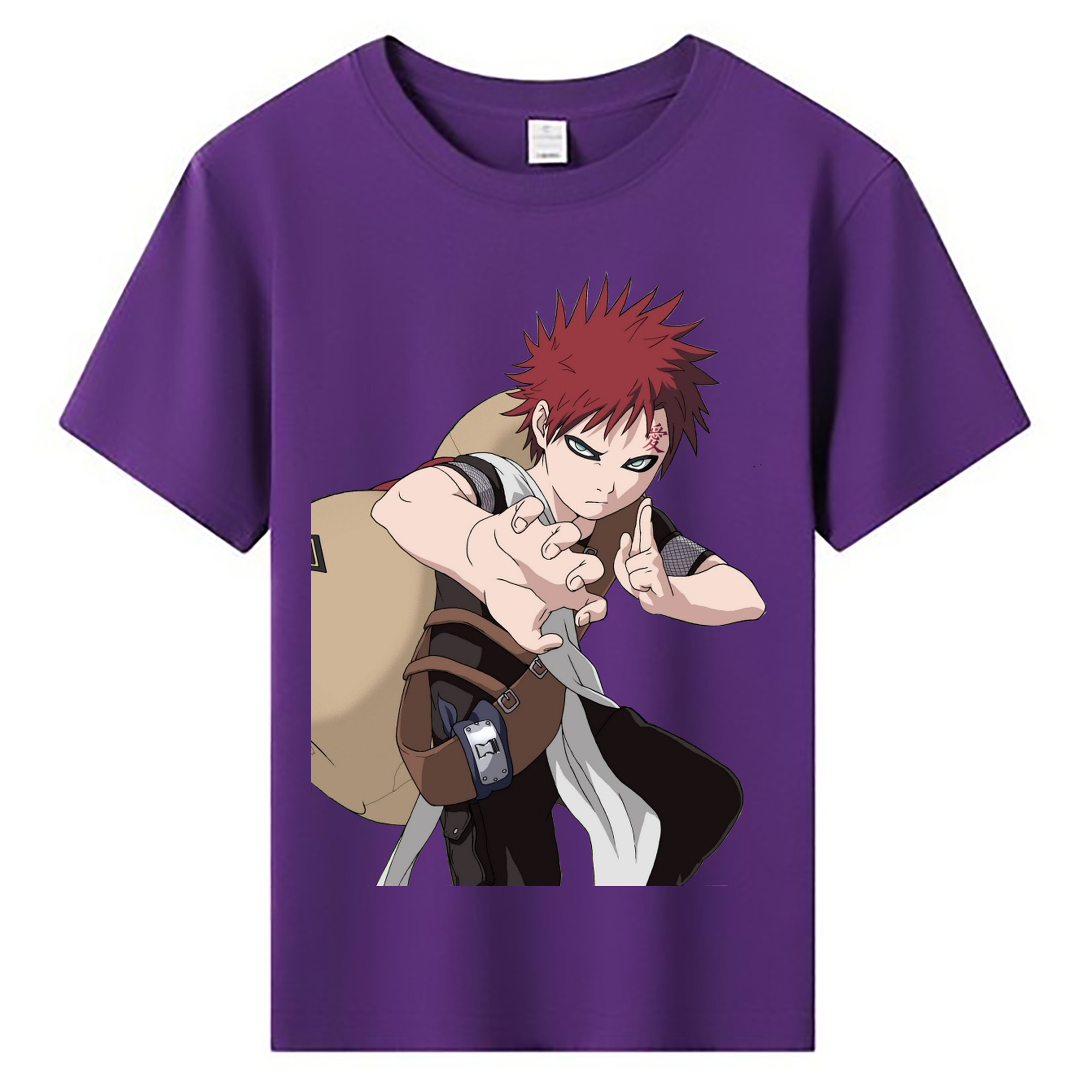 （画像用） NARUTO -ナルト- ガアラ Gaara 綿100％キッズTシャツ（フロントプリント）