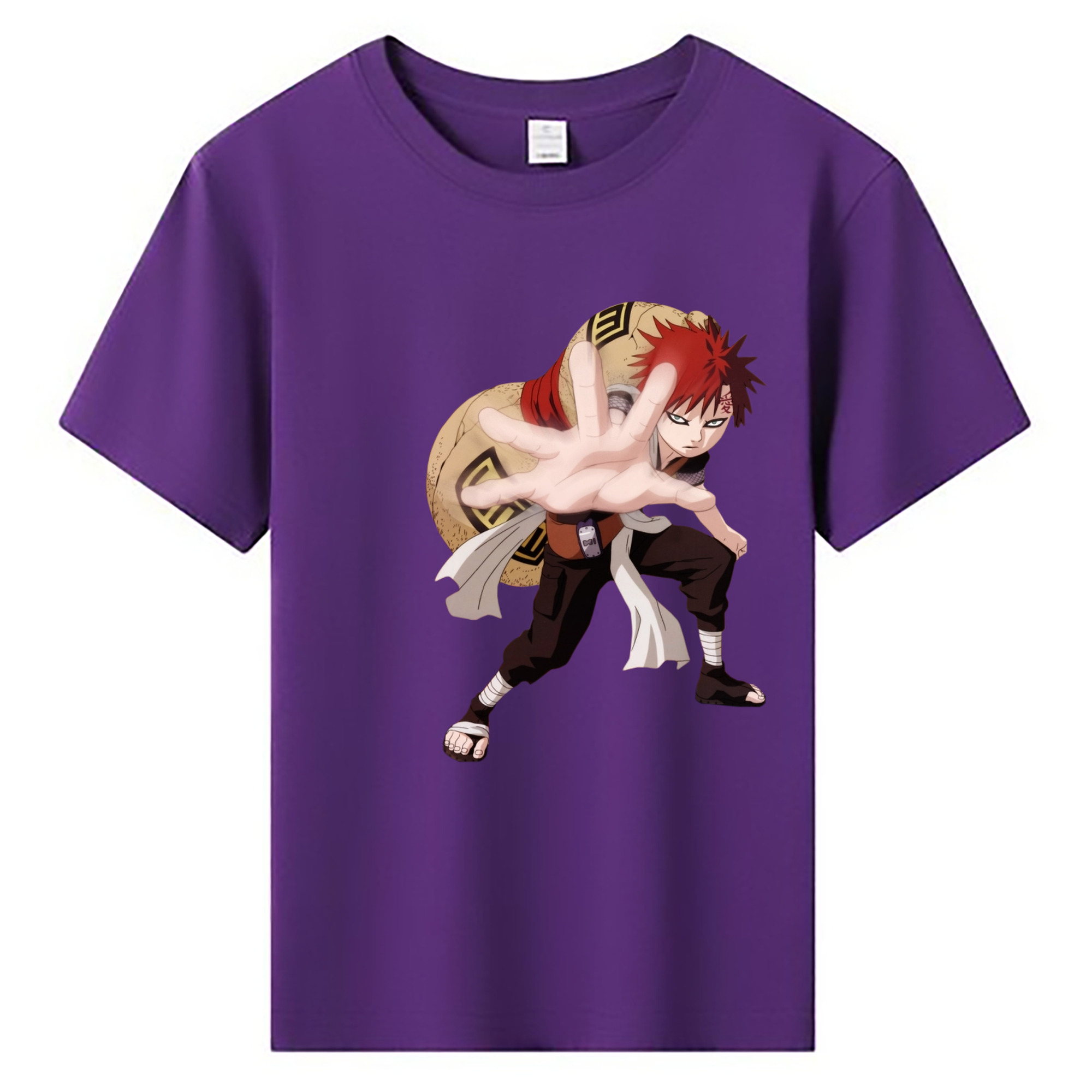 （画像用） NARUTO -ナルト- ガアラ Gaara 綿100％キッズTシャツ（フロントプリント）