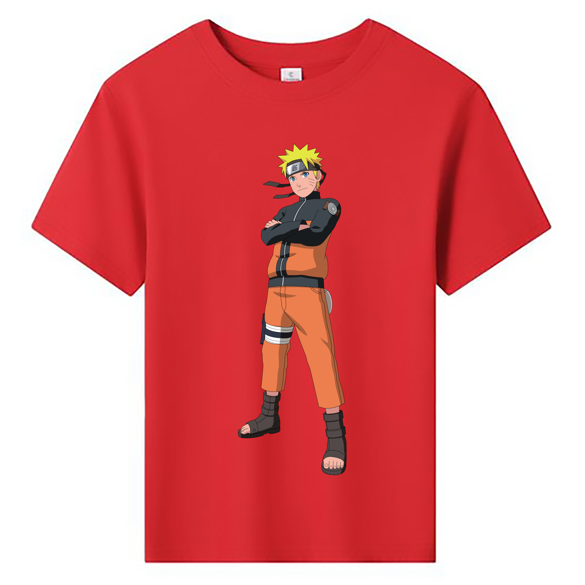 （画像用） NARUTO -ナルト- うずまき ナルト Uzumaki Naruto 綿100％キッズTシャツ（フロントプリント）