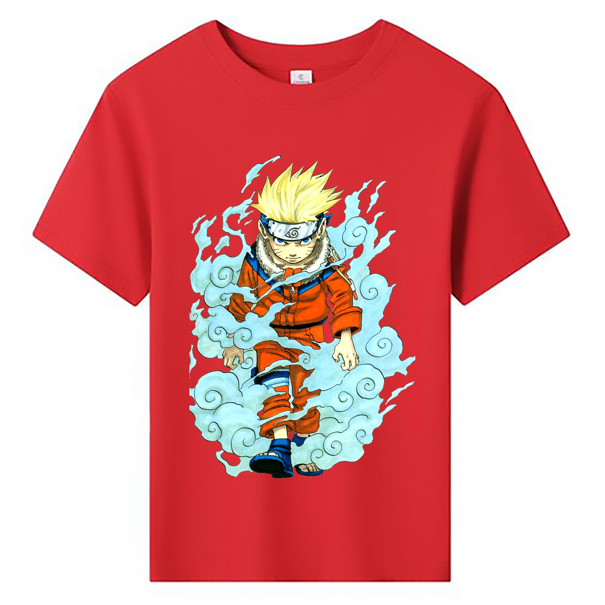 （画像用） NARUTO -ナルト- うずまき ナルト Uzumaki Naruto 綿100％キッズTシャツ（フロントプリント）