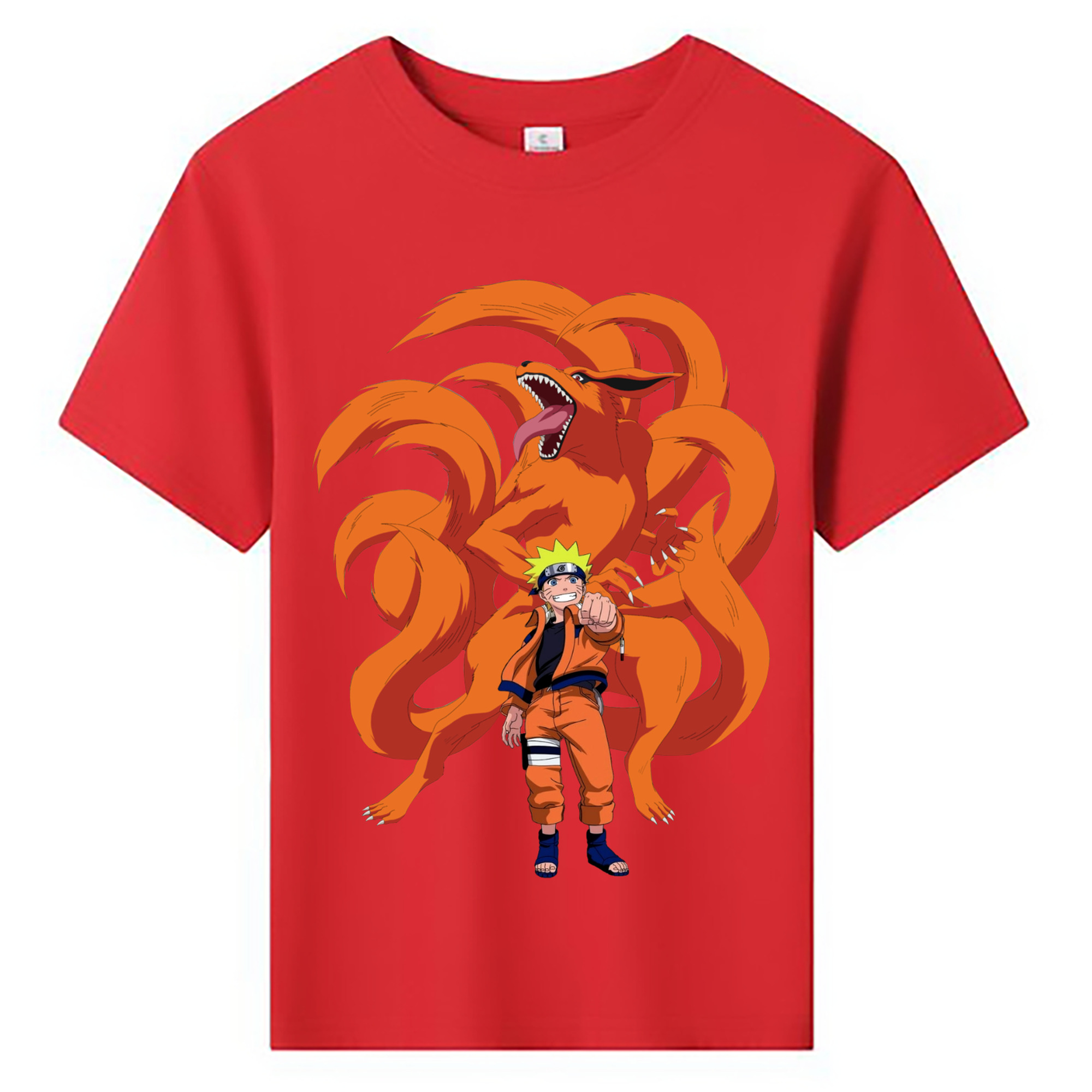 （画像用） NARUTO -ナルト- うずまき ナルト Uzumaki Naruto 綿100％キッズTシャツ（フロントプリント）