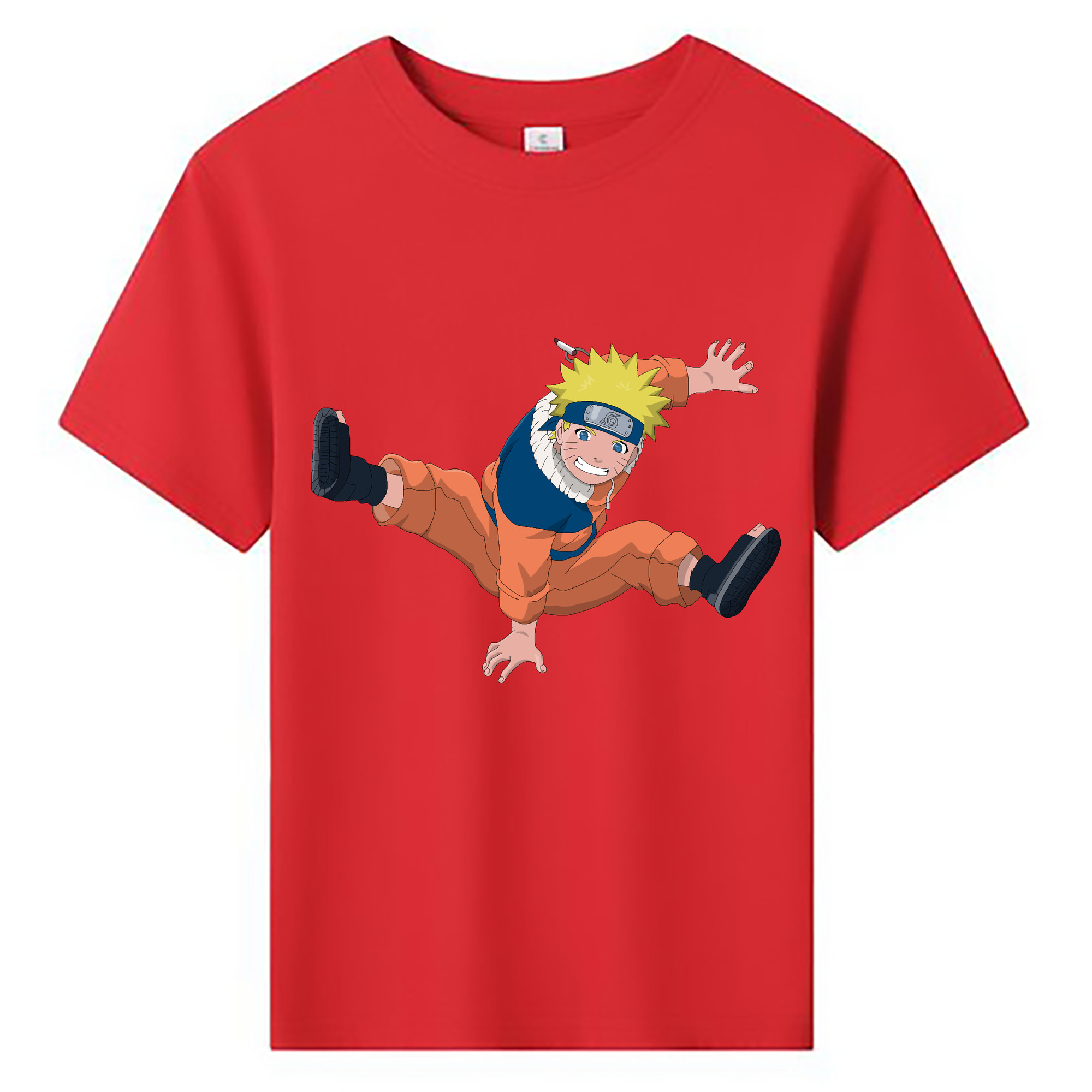 （画像用） NARUTO -ナルト- うずまき ナルト Uzumaki Naruto 綿100％キッズTシャツ（フロントプリント）