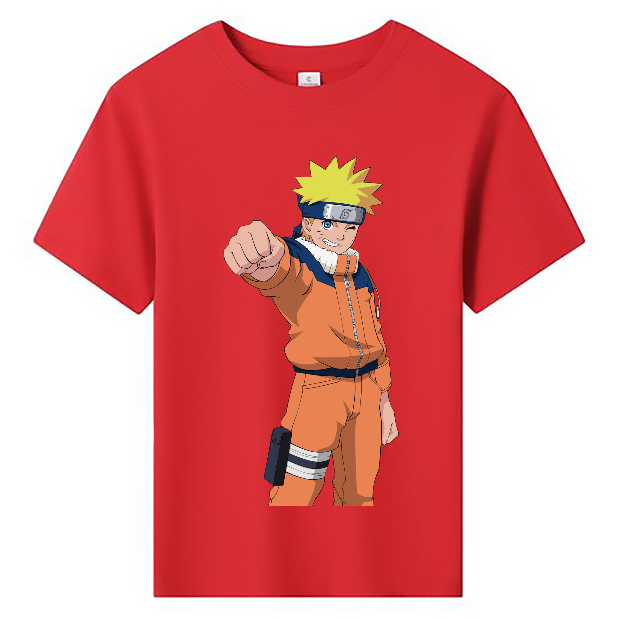 （画像用） NARUTO -ナルト- うずまき ナルト Uzumaki Naruto 綿100％キッズTシャツ（フロントプリント）