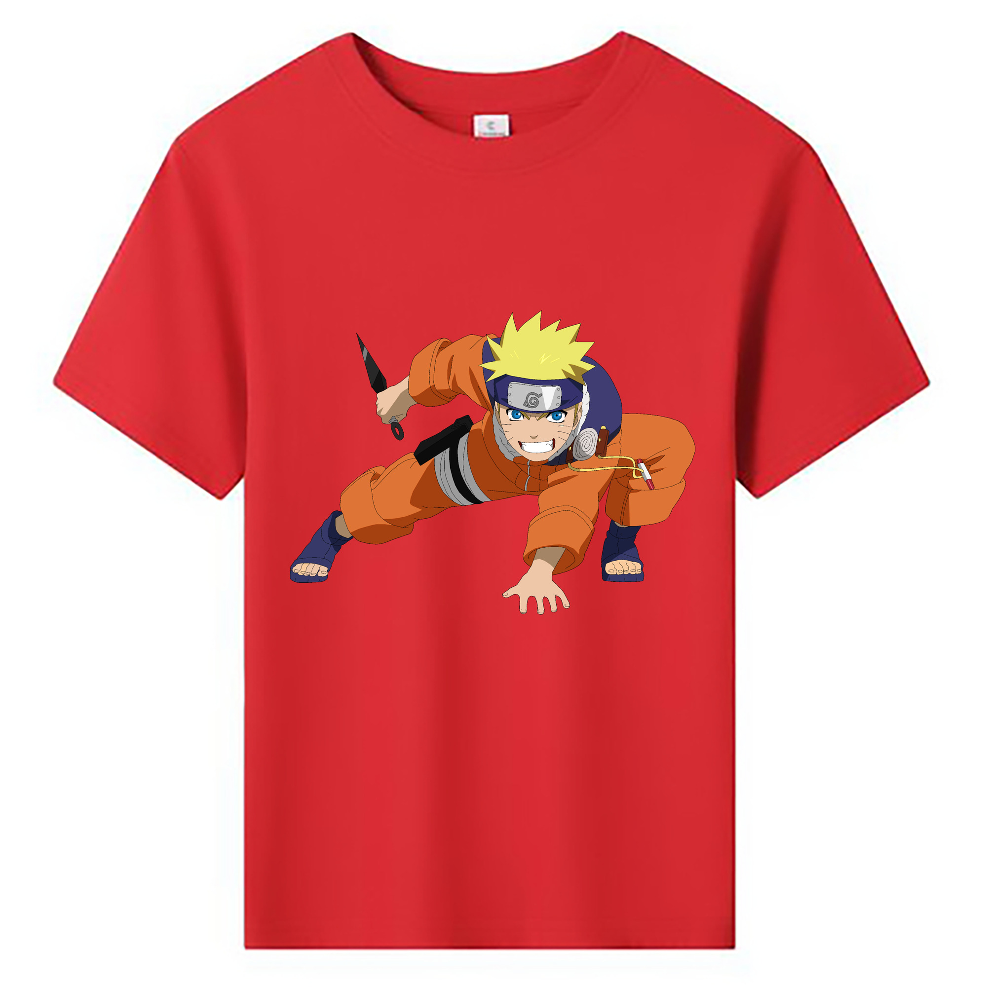 （画像用） NARUTO -ナルト- うずまき ナルト Uzumaki Naruto 綿100％キッズTシャツ（フロントプリント）