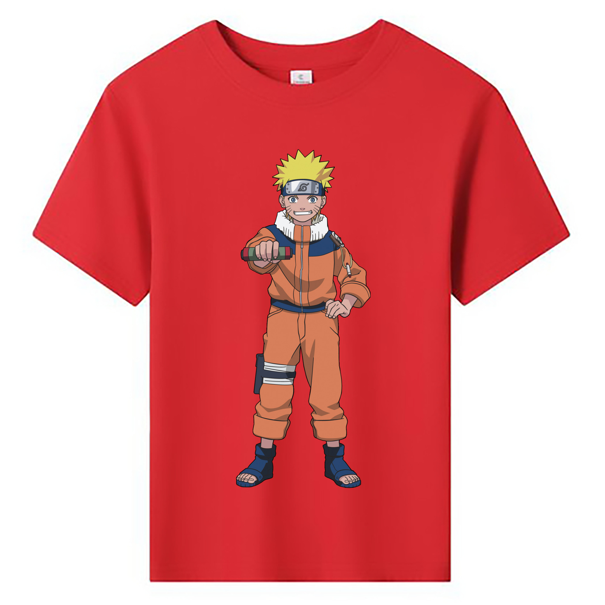 （画像用） NARUTO -ナルト- うずまき ナルト Uzumaki Naruto 綿100％キッズTシャツ（フロントプリント）