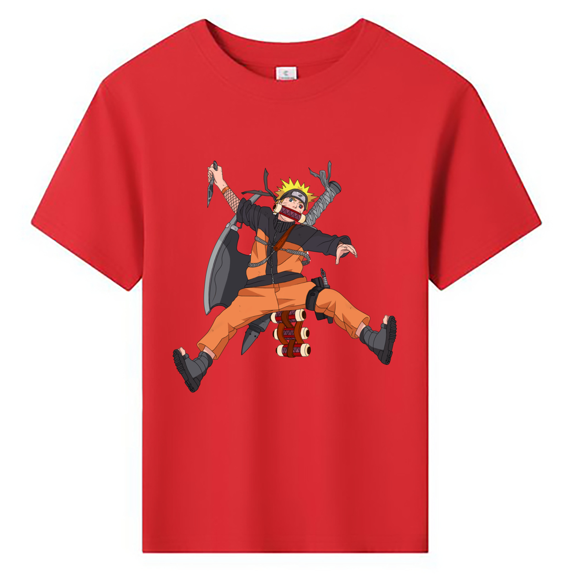 （画像用） NARUTO -ナルト- うずまき ナルト Uzumaki Naruto 綿100％キッズTシャツ（フロントプリント）