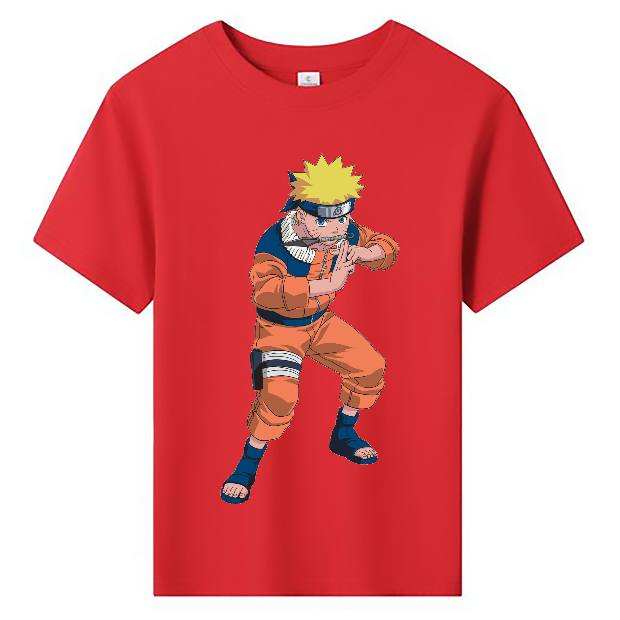 （画像用） NARUTO -ナルト- うずまき ナルト Uzumaki Naruto 綿100％キッズTシャツ（フロントプリント）