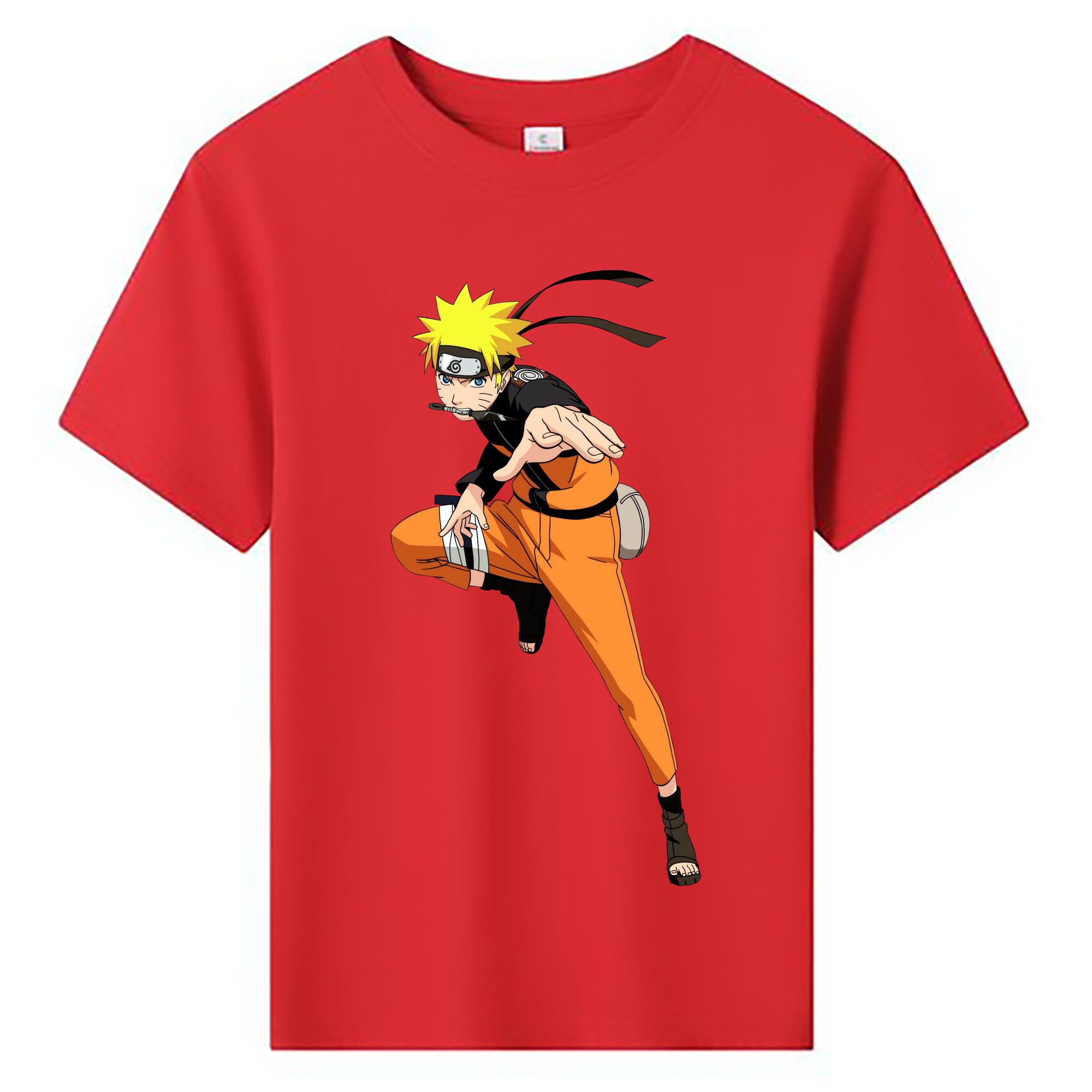 （画像用） NARUTO -ナルト- うずまき ナルト Uzumaki Naruto 綿100％キッズTシャツ（フロントプリント）