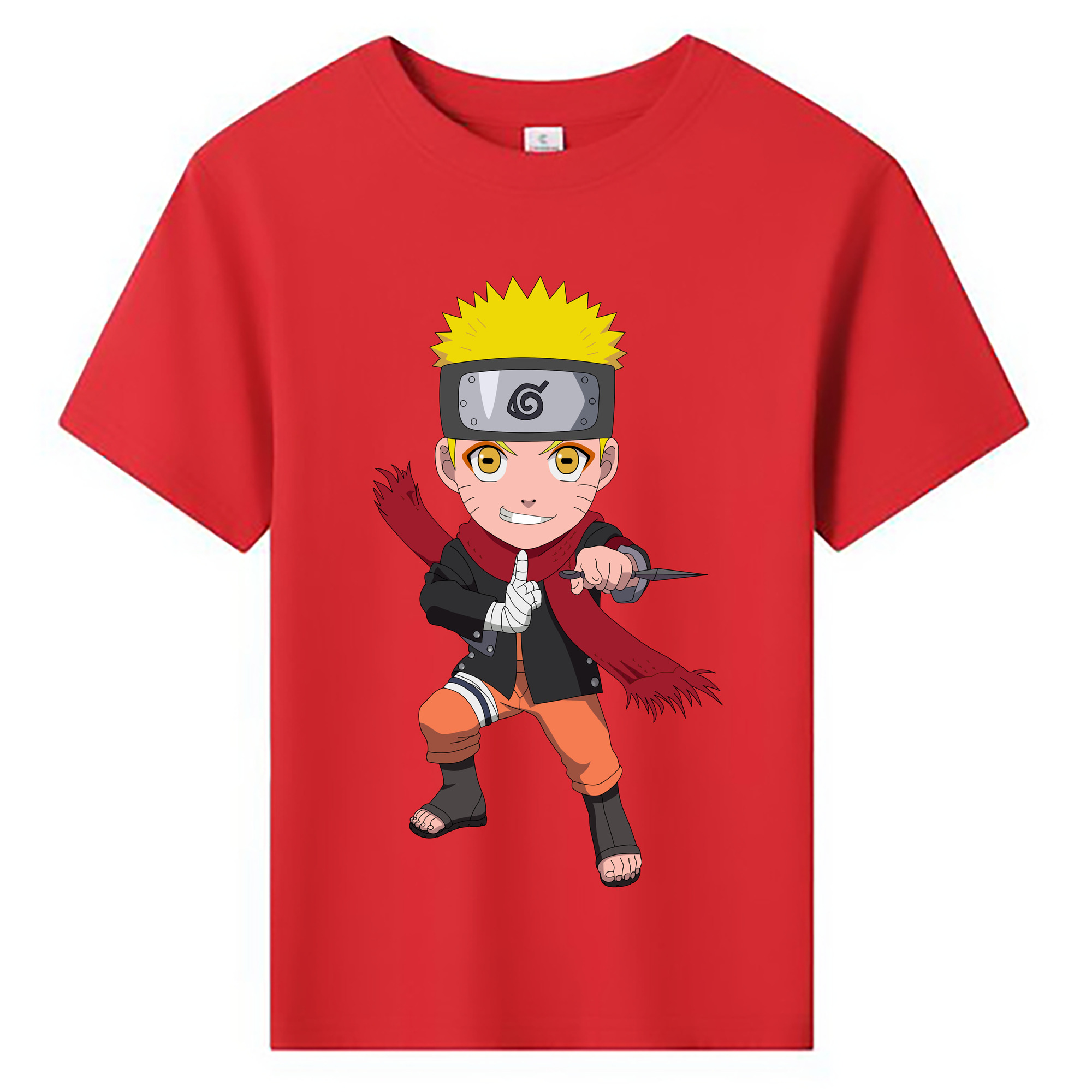 （画像用） NARUTO -ナルト- うずまき ナルト Uzumaki Naruto 綿100％キッズTシャツ（フロントプリント）