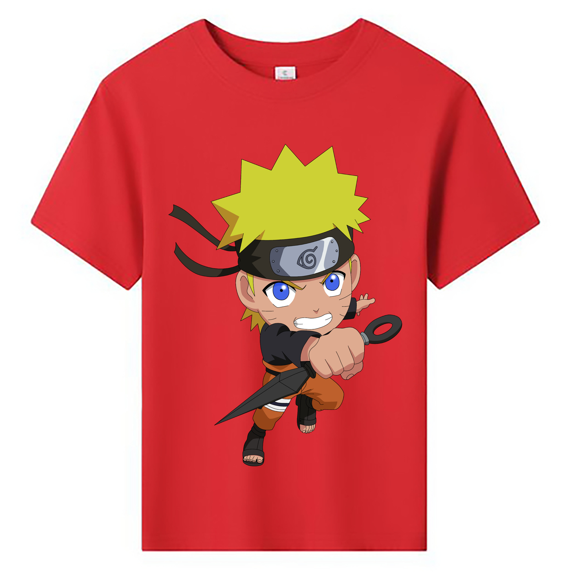 （画像用） NARUTO -ナルト- うずまき ナルト Uzumaki Naruto 綿100％キッズTシャツ（フロントプリント）
