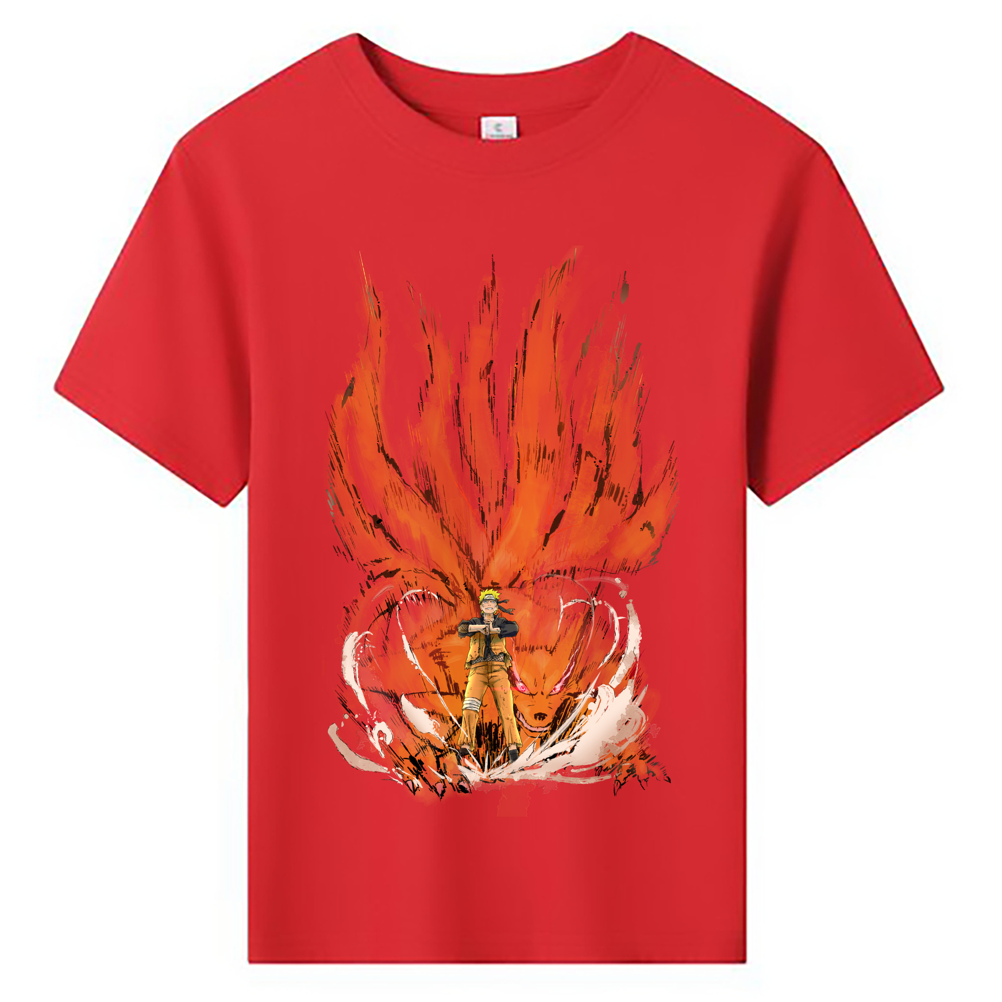 （画像用） NARUTO -ナルト- うずまき ナルト Uzumaki Naruto 綿100％キッズTシャツ（フロントプリント）